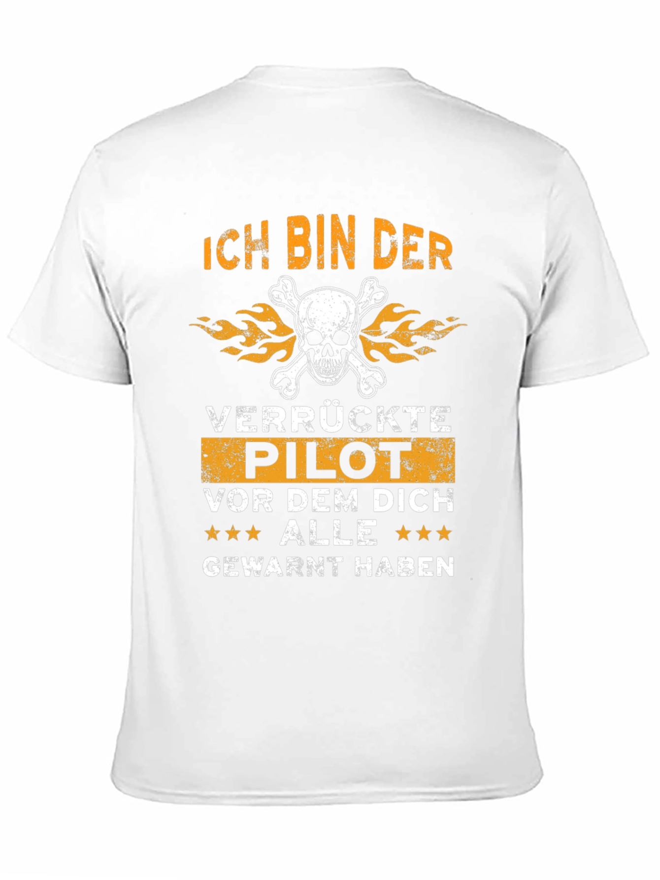 Ich Bin Der Verruckte Pilot Black Graphic T-Shirt