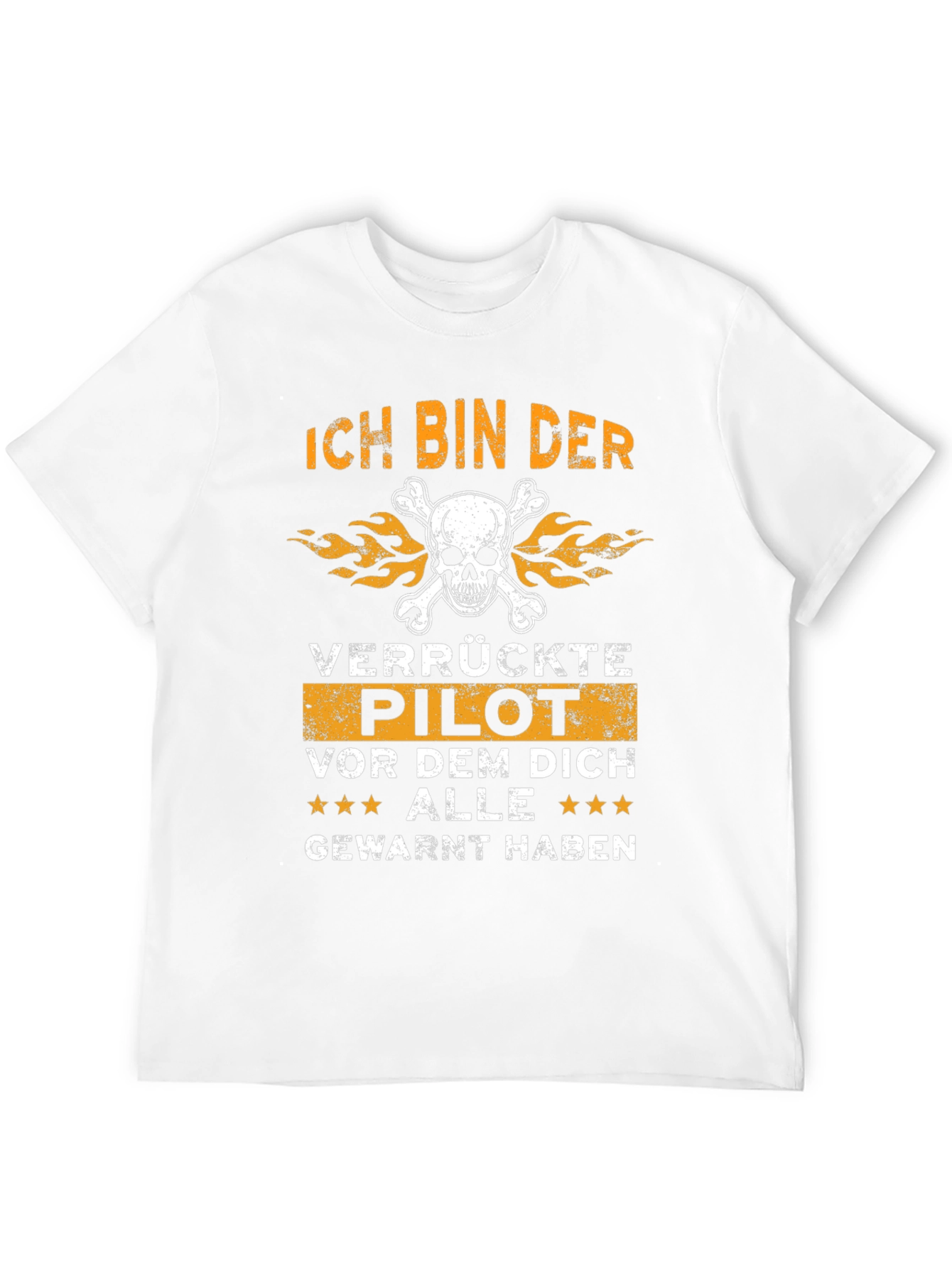 Ich Bin Der Verruckte Pilot Black Graphic T-Shirt
