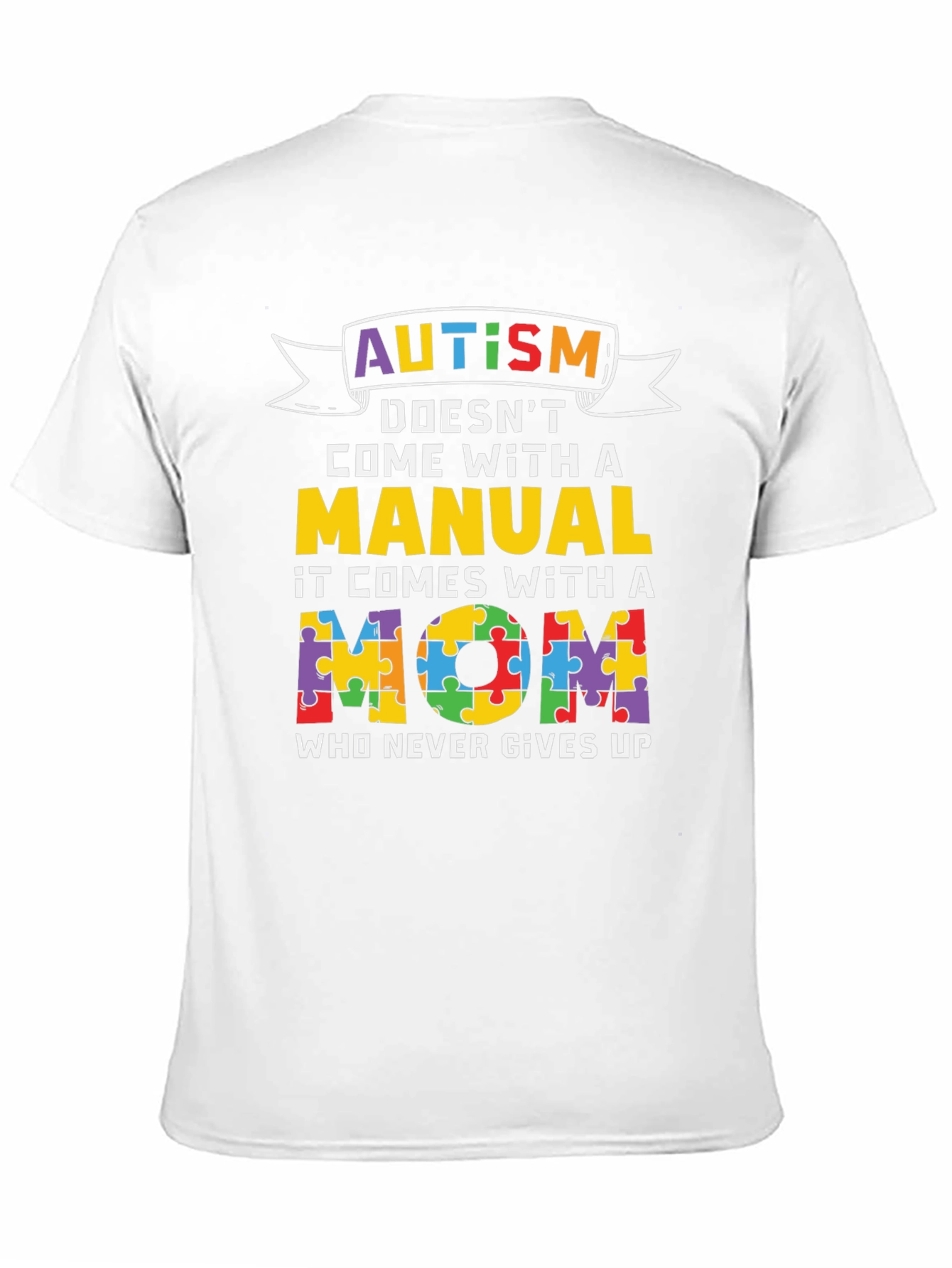 Autism Mom T-Shirt - Puzzle Piece Design