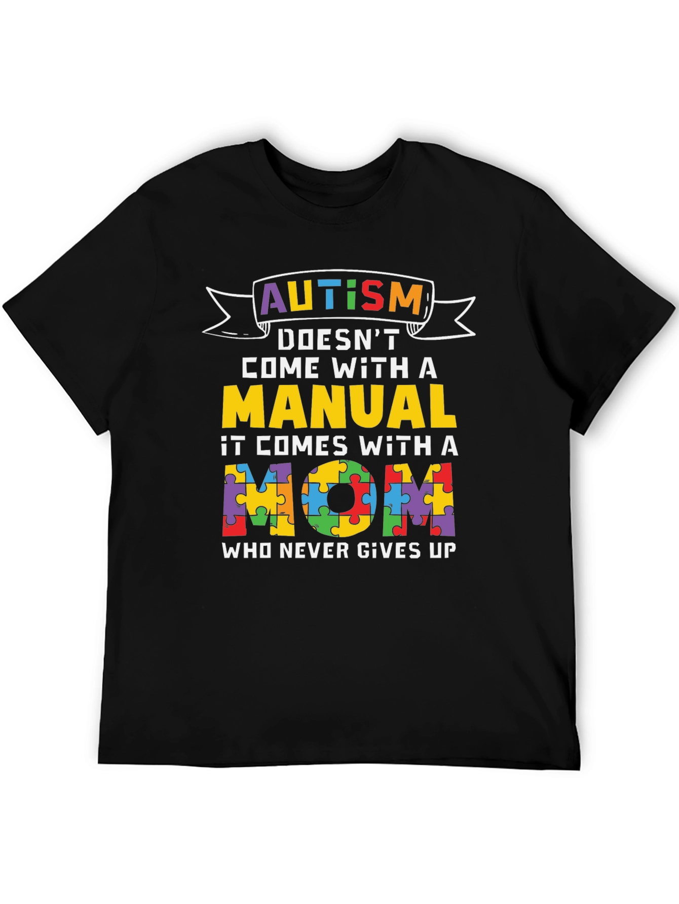 Autism Mom T-Shirt - Puzzle Piece Design