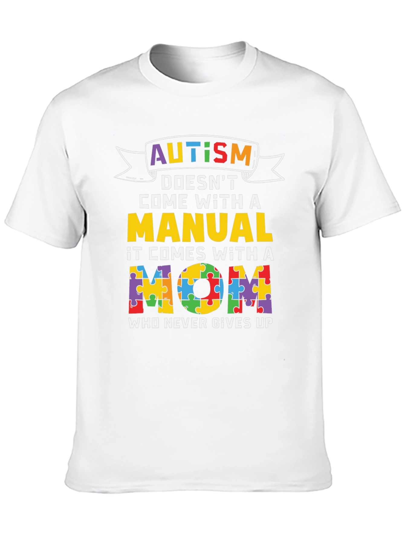 Autism Mom T-Shirt - Puzzle Piece Design