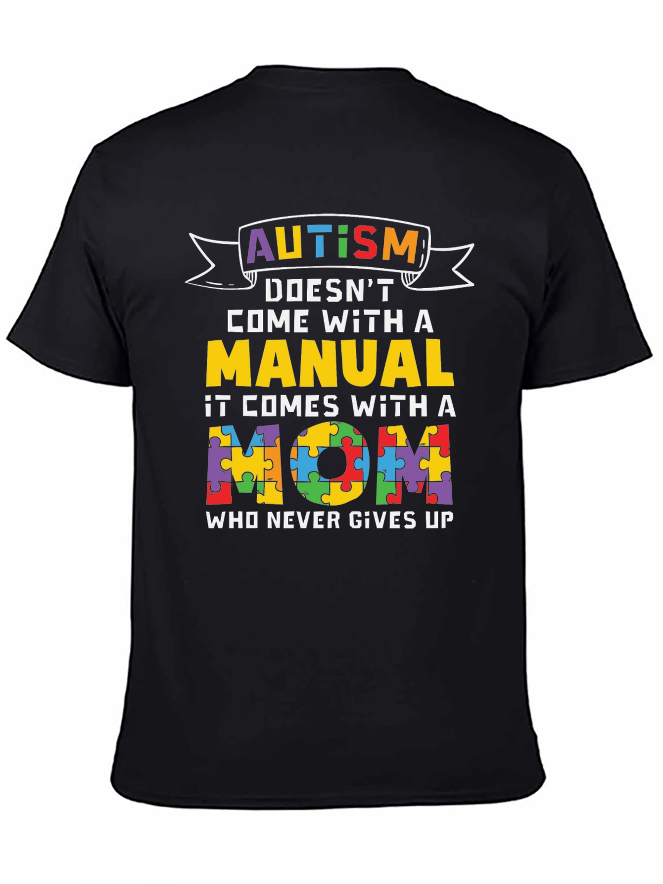 Autism Mom T-Shirt - Puzzle Piece Design