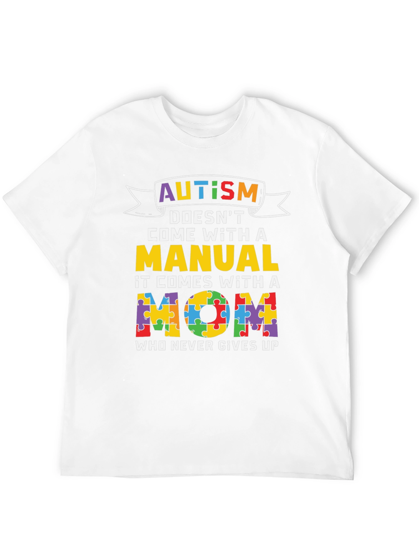 Autism Mom T-Shirt - Puzzle Piece Design