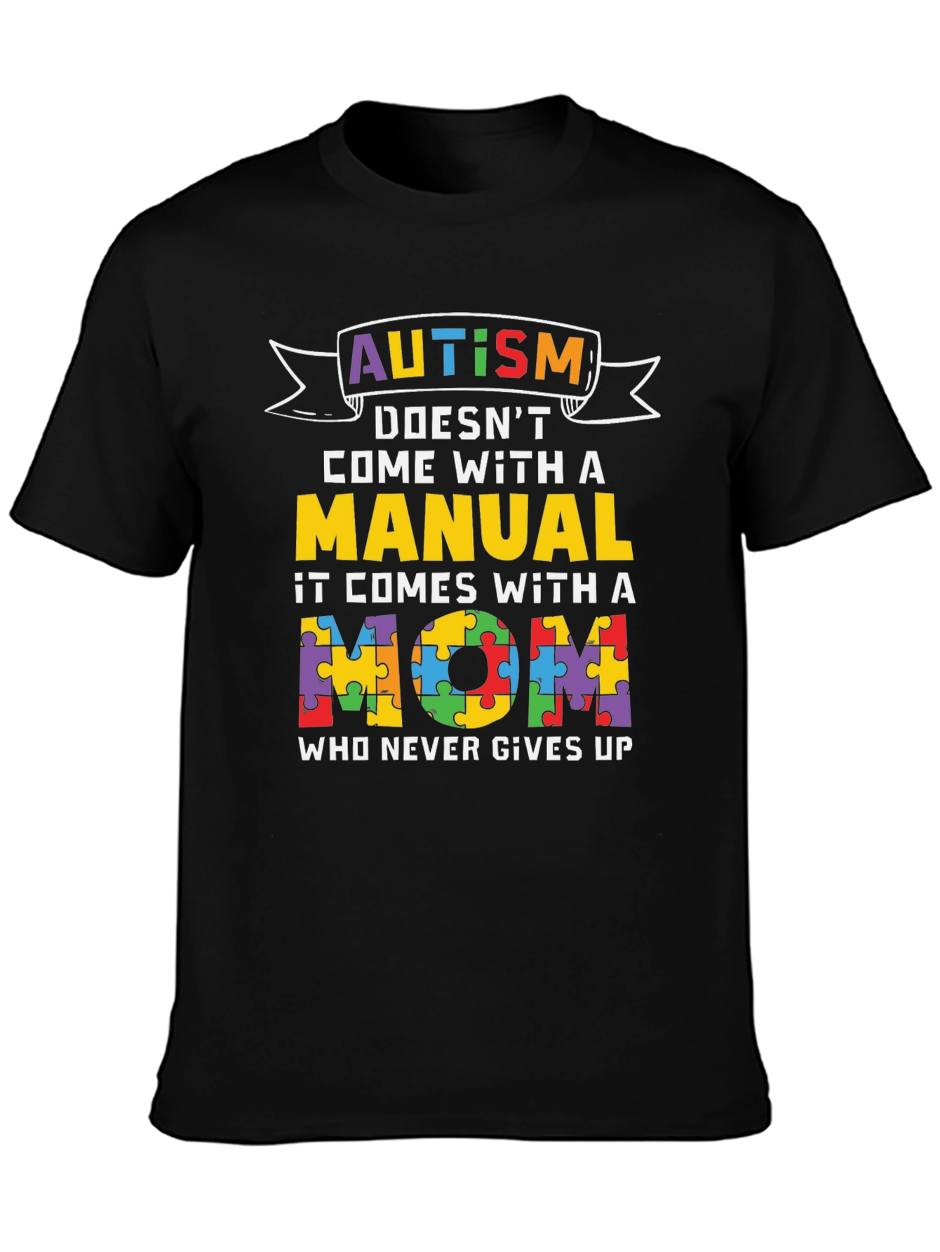 Autism Mom T-Shirt - Puzzle Piece Design