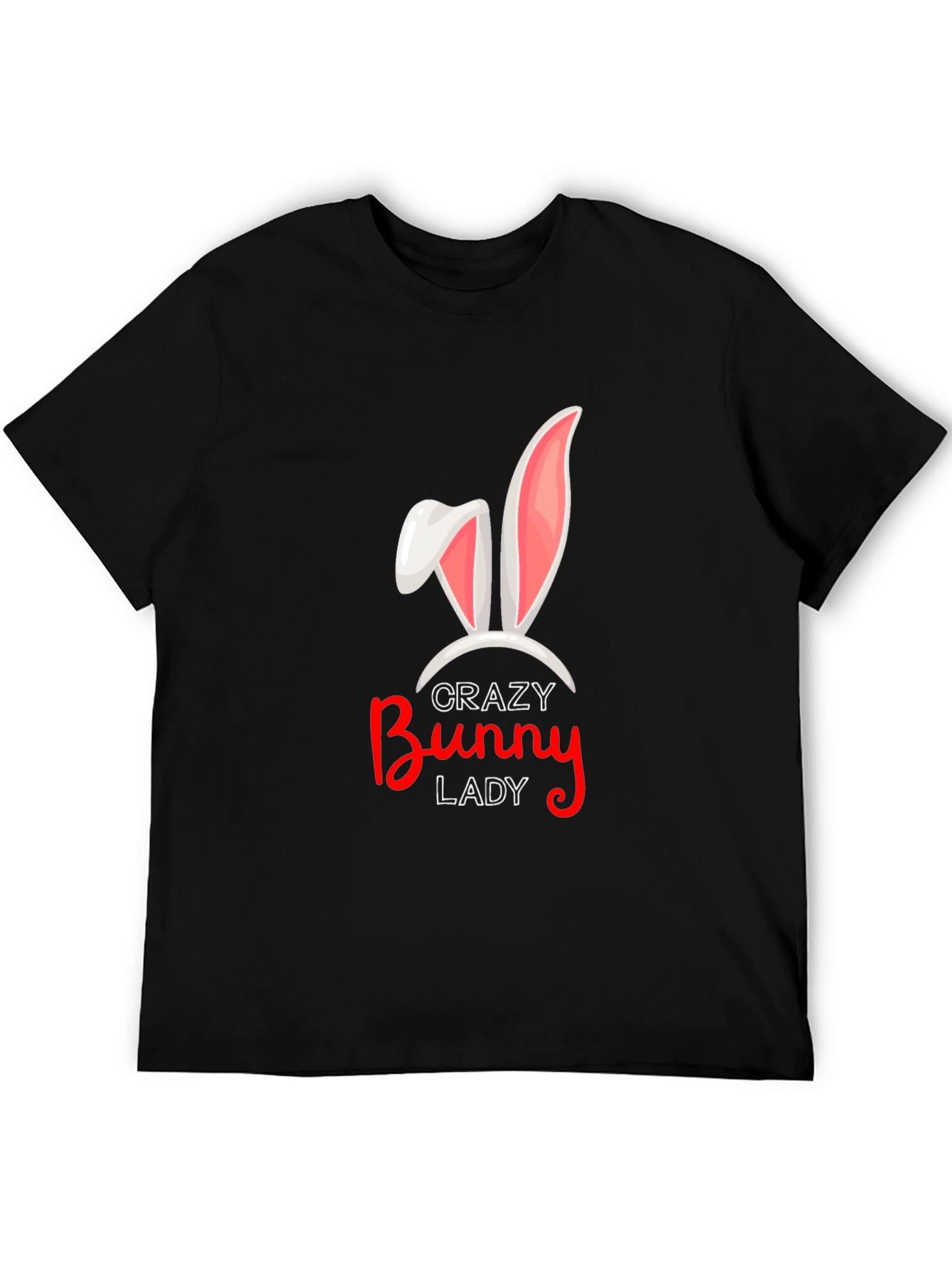 Crazy Bunny Lady T-Shirt Black