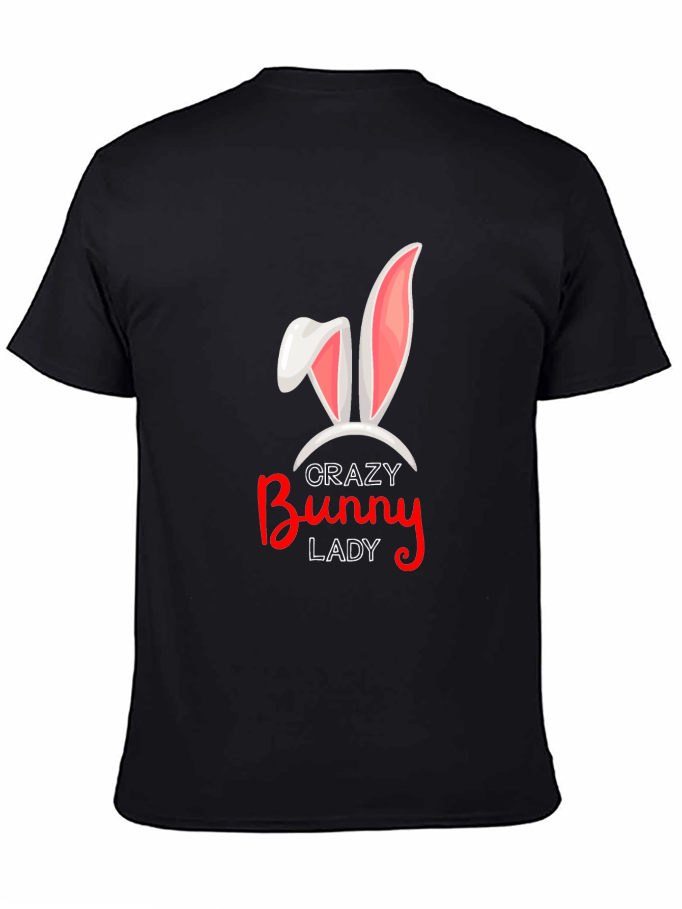 Crazy Bunny Lady T-Shirt Black
