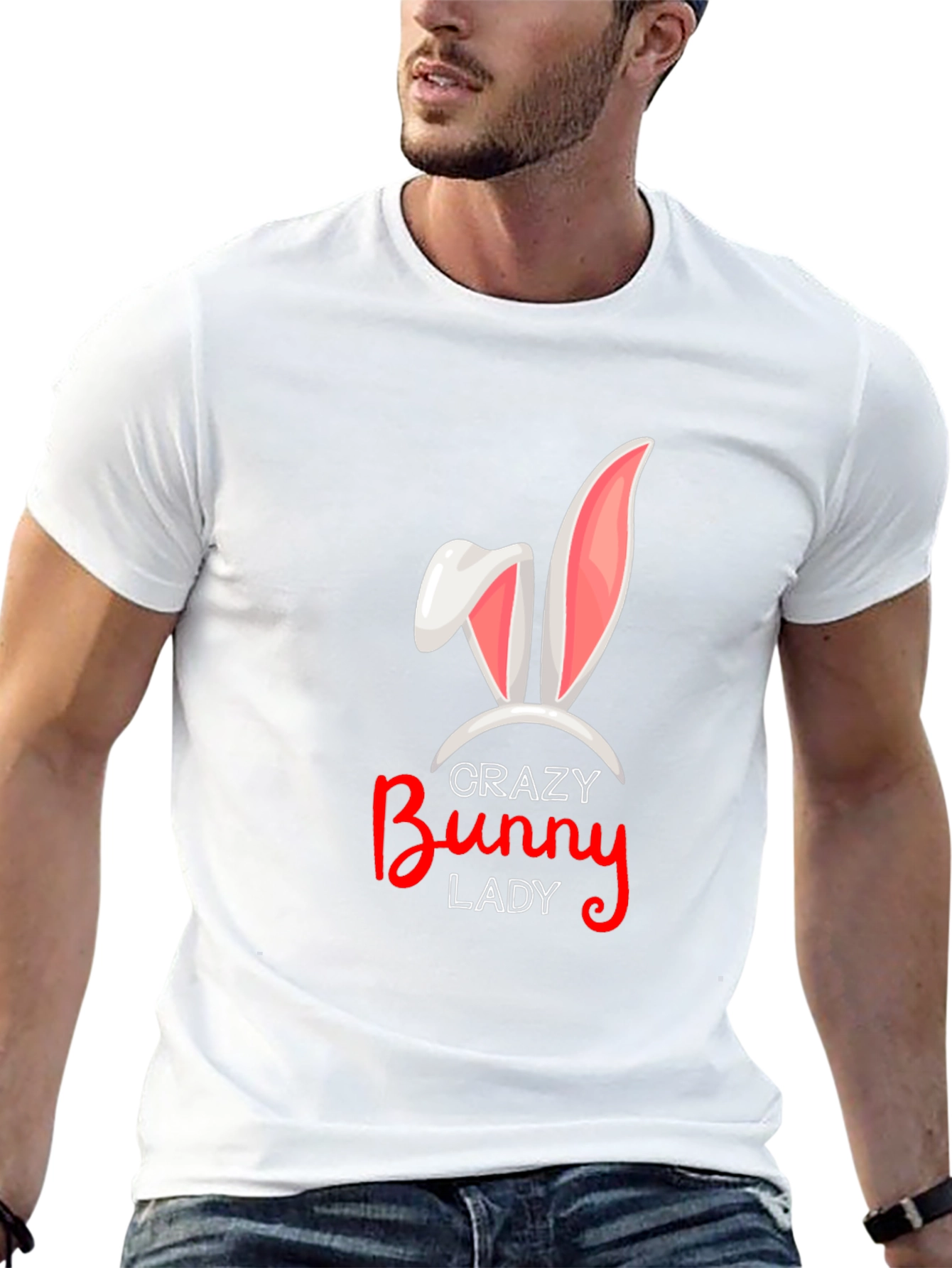 Crazy Bunny Lady T-Shirt Black