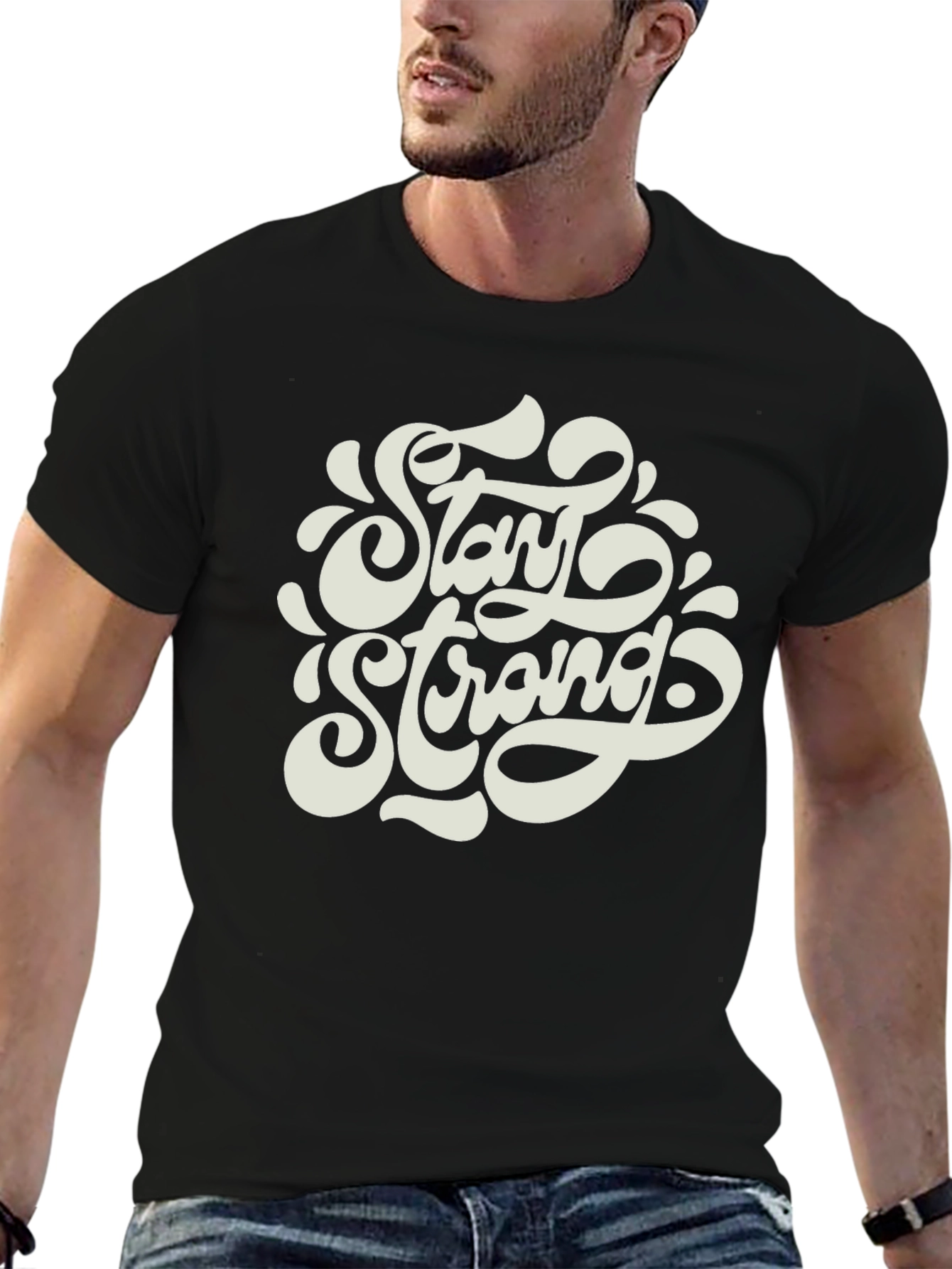 Stay Strong Graphic Tee - Stylish Comfort