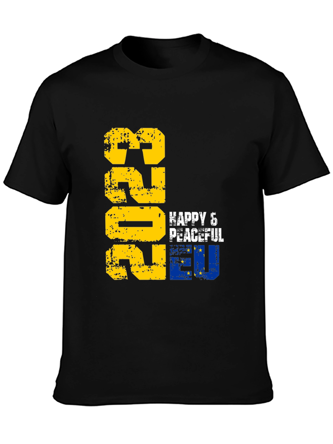 Happy & Peaceful EU 2023 Black T-Shirt