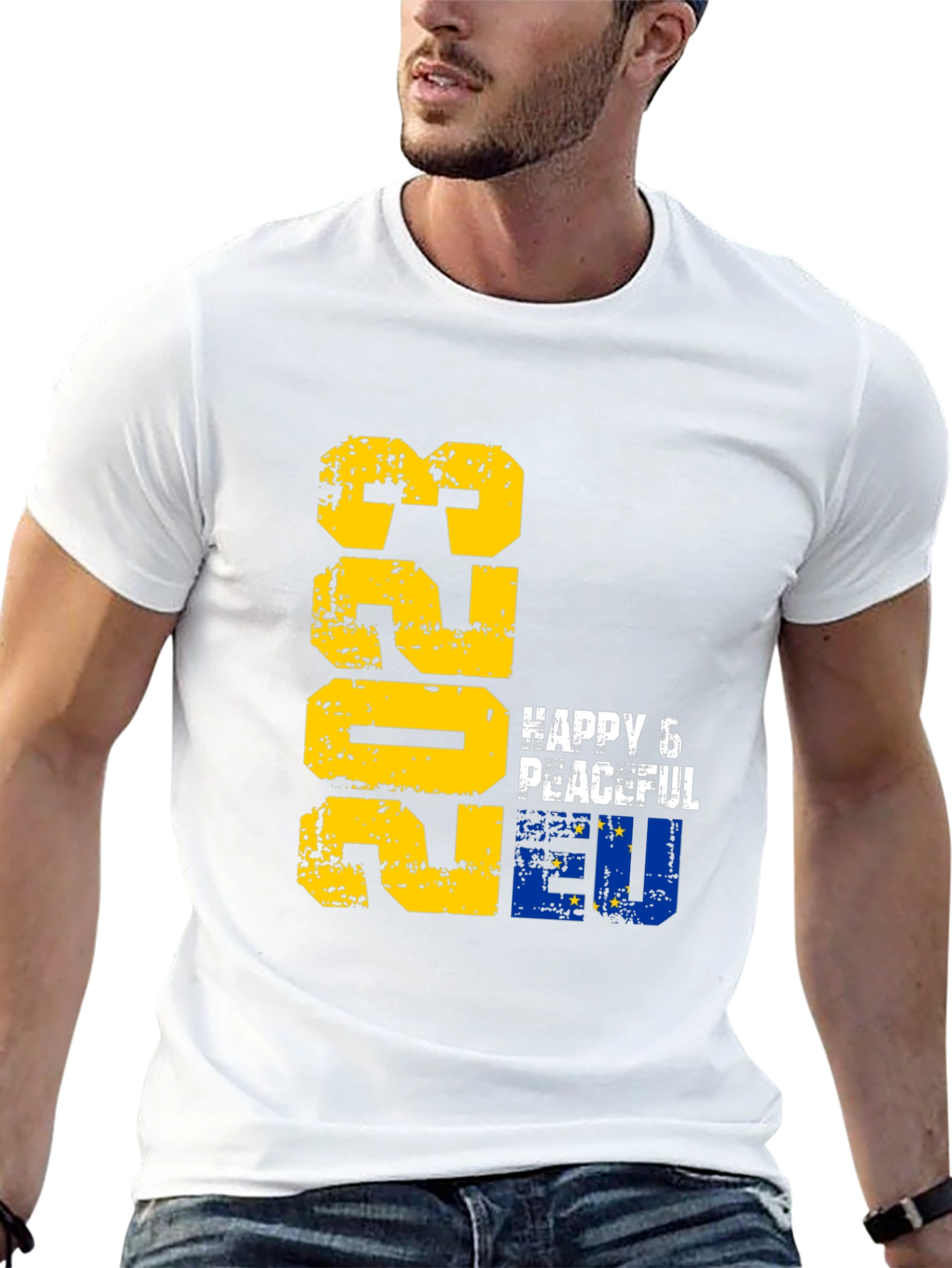 Happy & Peaceful EU 2023 Black T-Shirt