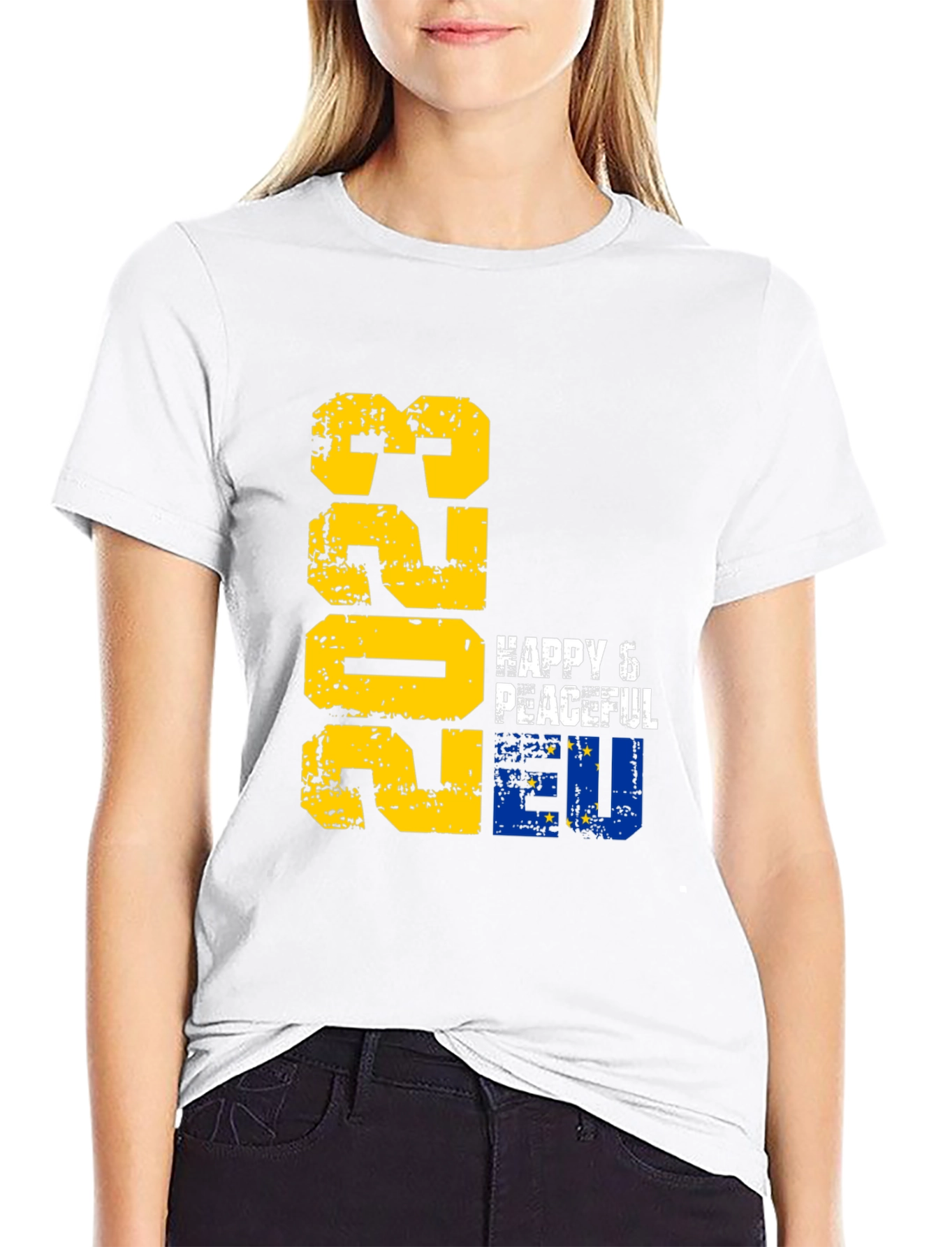 Happy & Peaceful EU 2023 Black T-Shirt