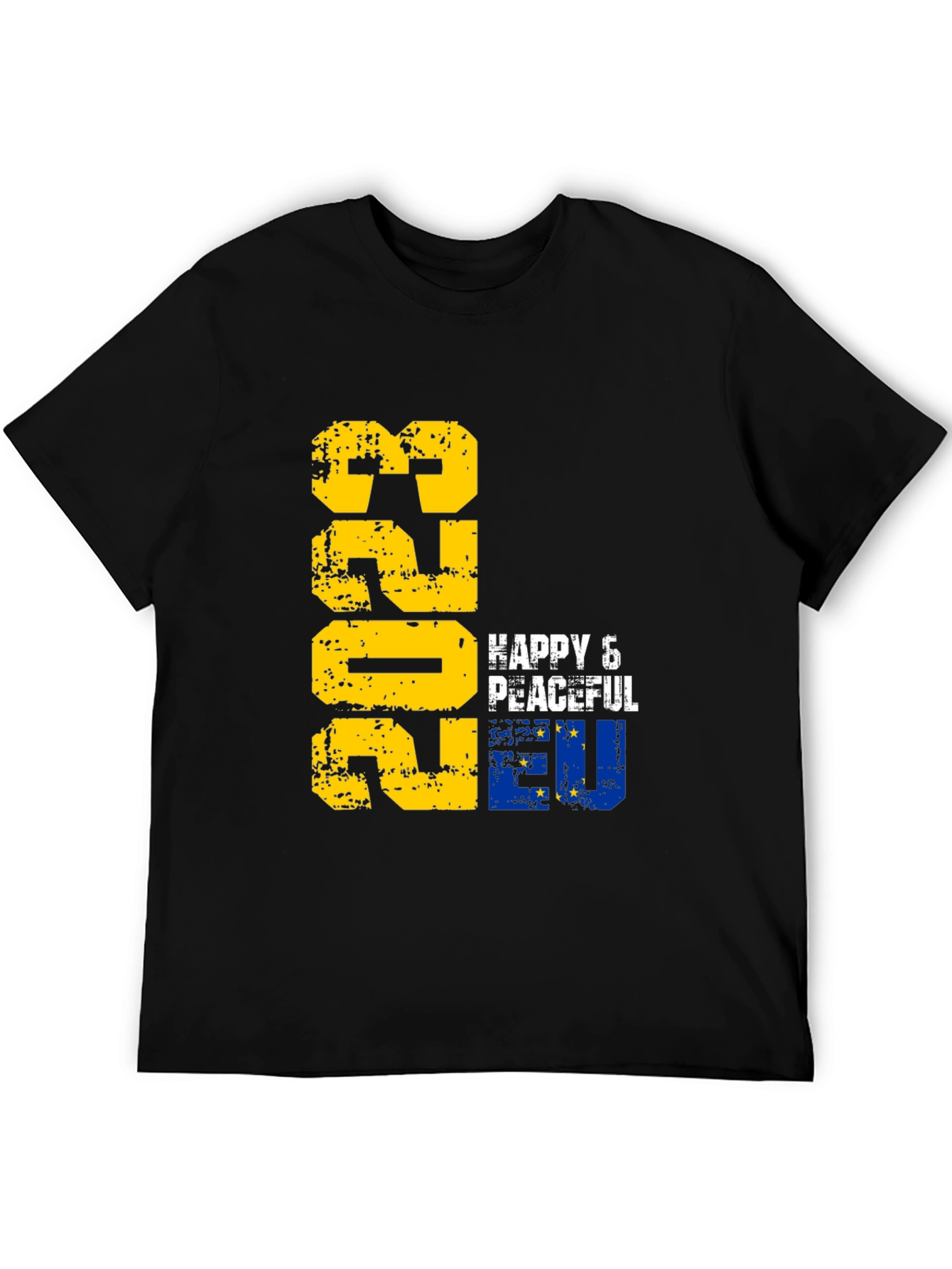 Happy & Peaceful EU 2023 Black T-Shirt