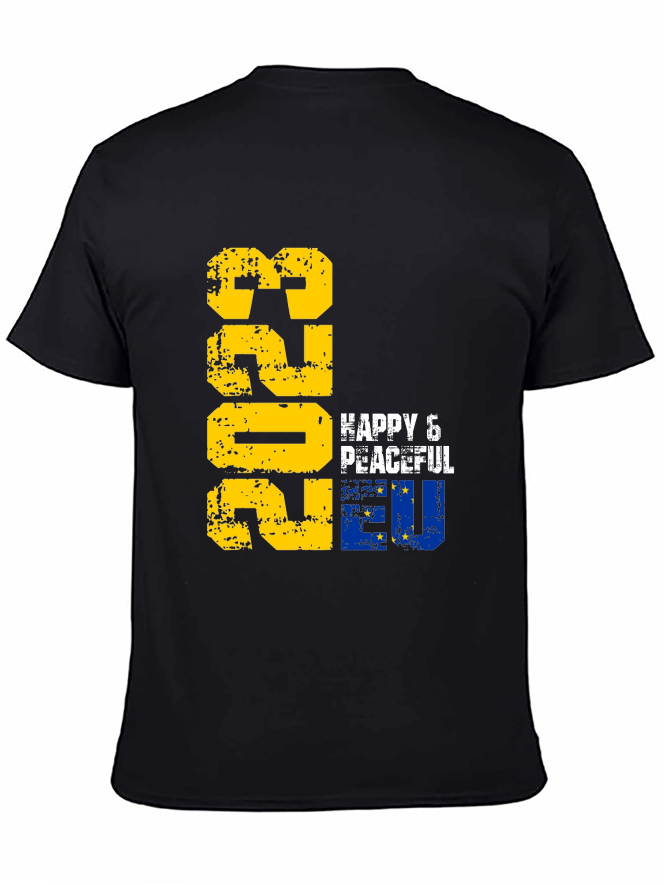Happy & Peaceful EU 2023 Black T-Shirt