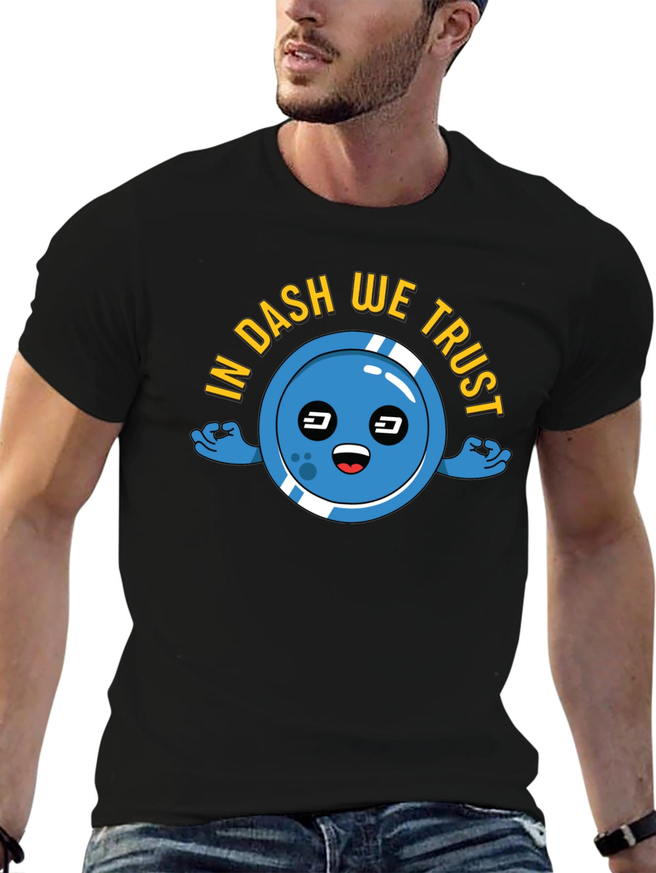 In DASH We Trust T-Shirt Crypto Black Tee
