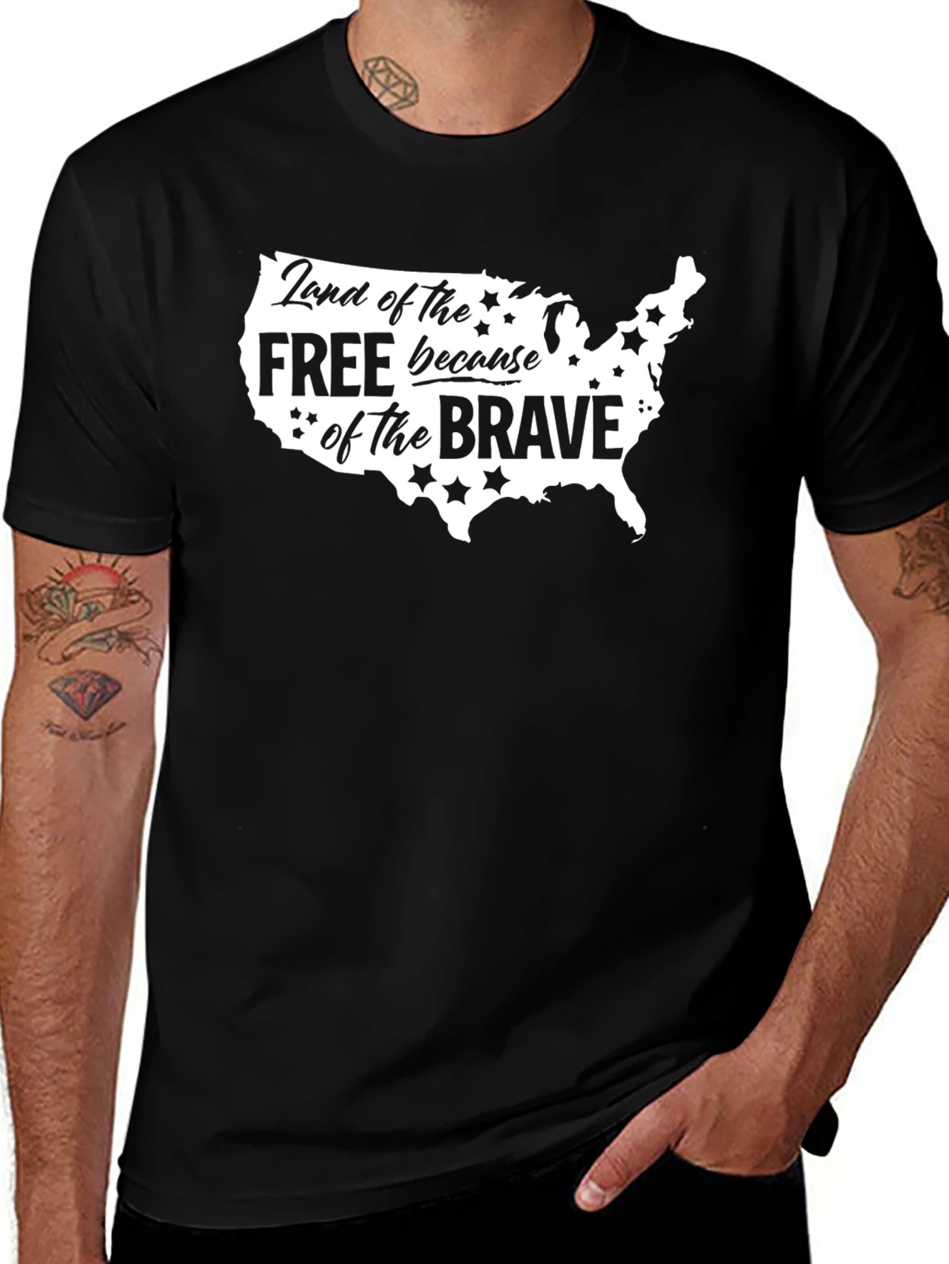 Land of the Free Patriotic USA T-Shirt