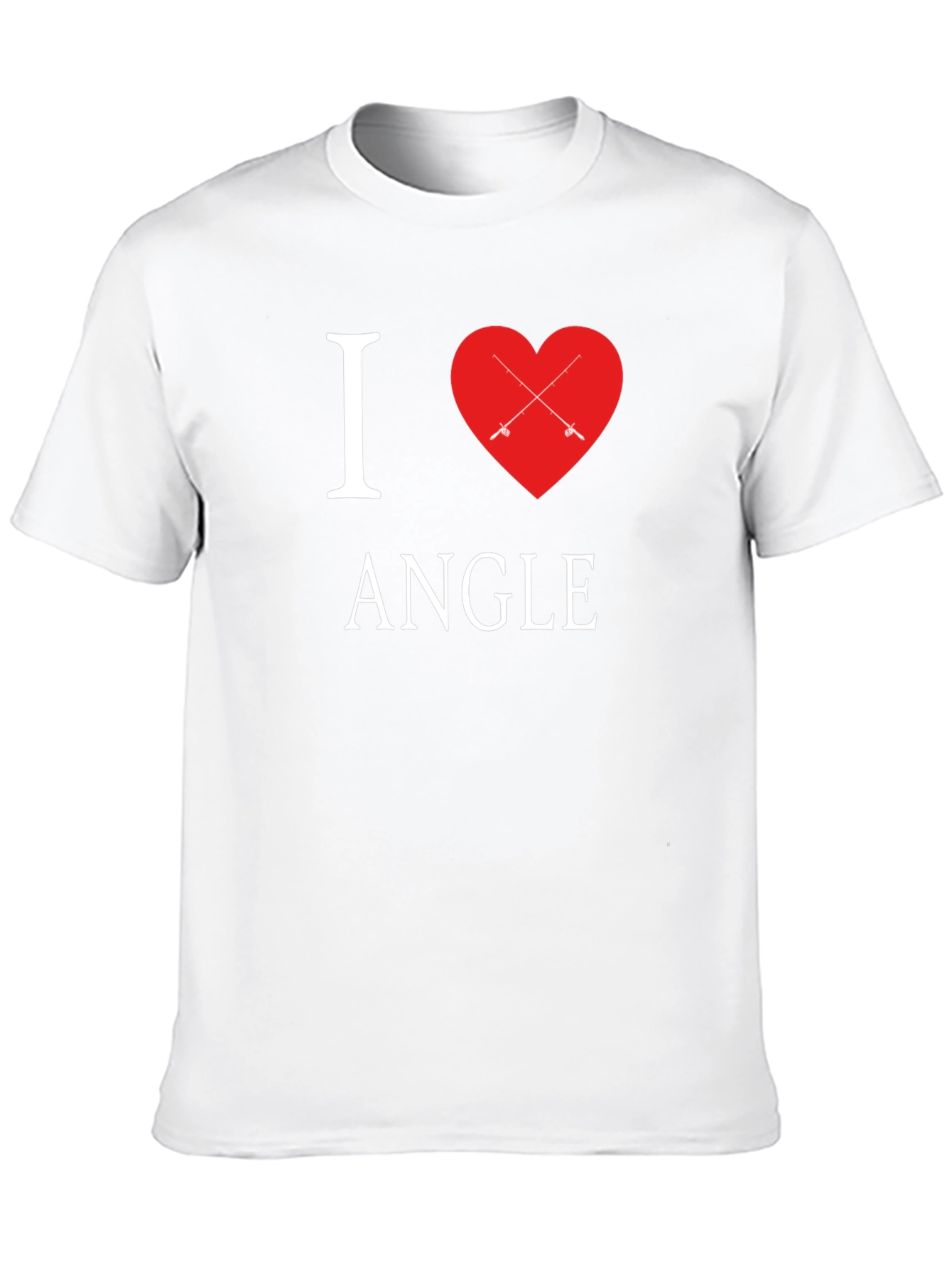 I Heart Angle Fishing T-Shirt Angler Gift