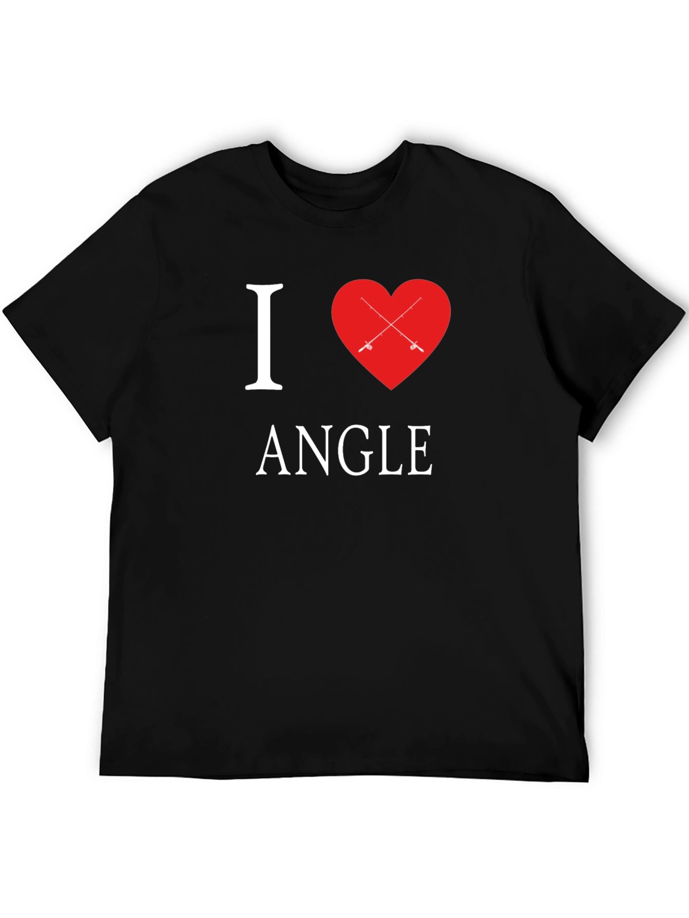 I Heart Angle Fishing T-Shirt Angler Gift