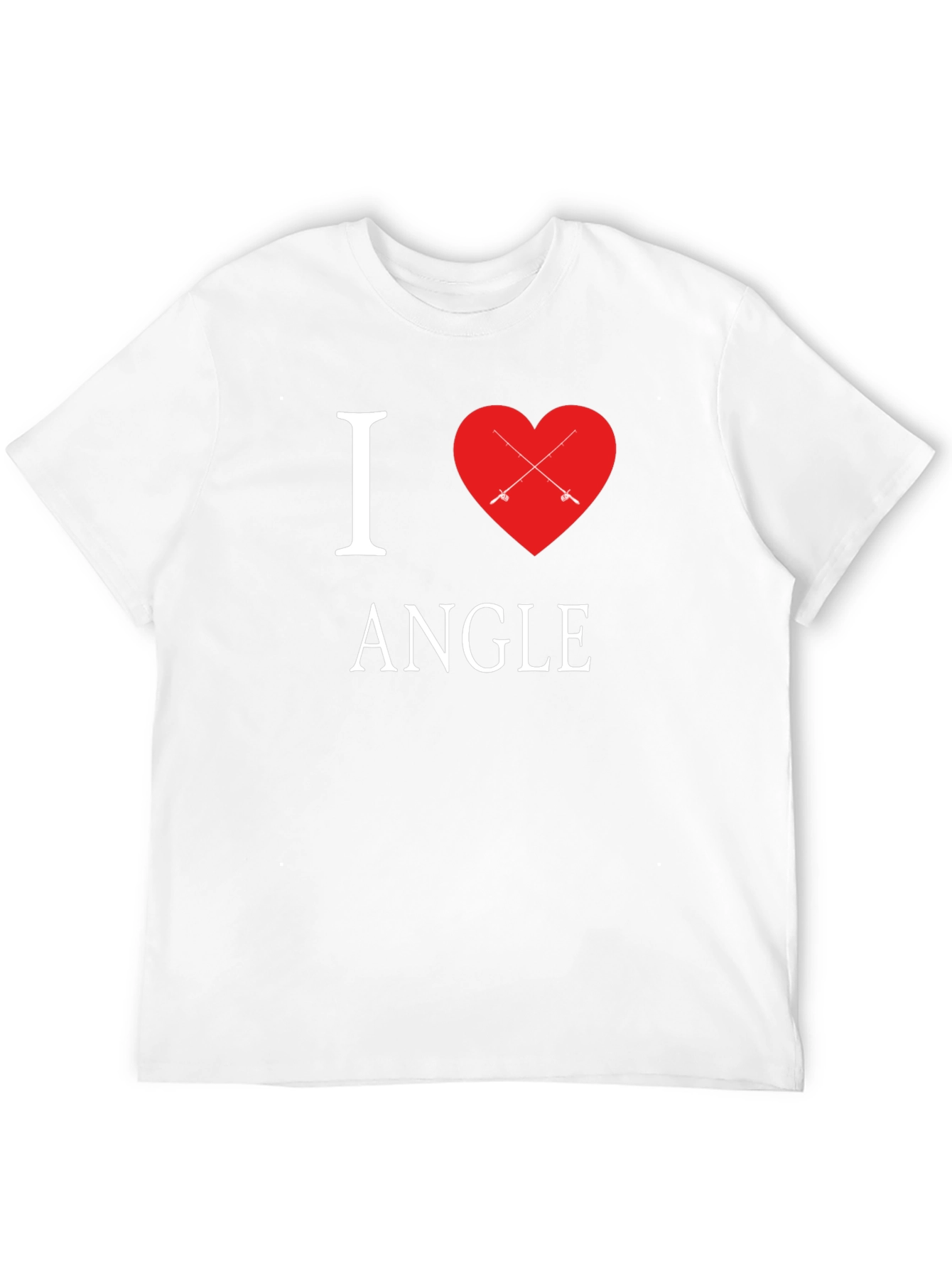 I Heart Angle Fishing T-Shirt Angler Gift