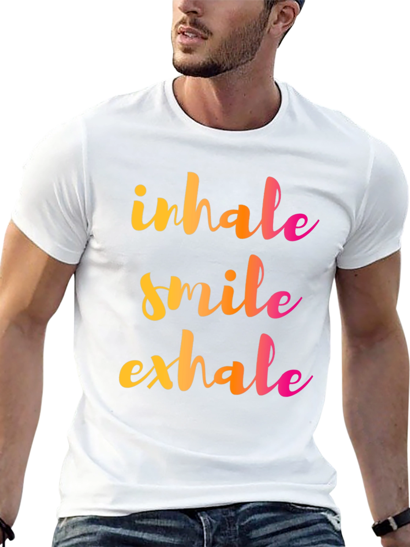 Inhale Smile Exhale Graphic Tee - Positive Vibes Shirt