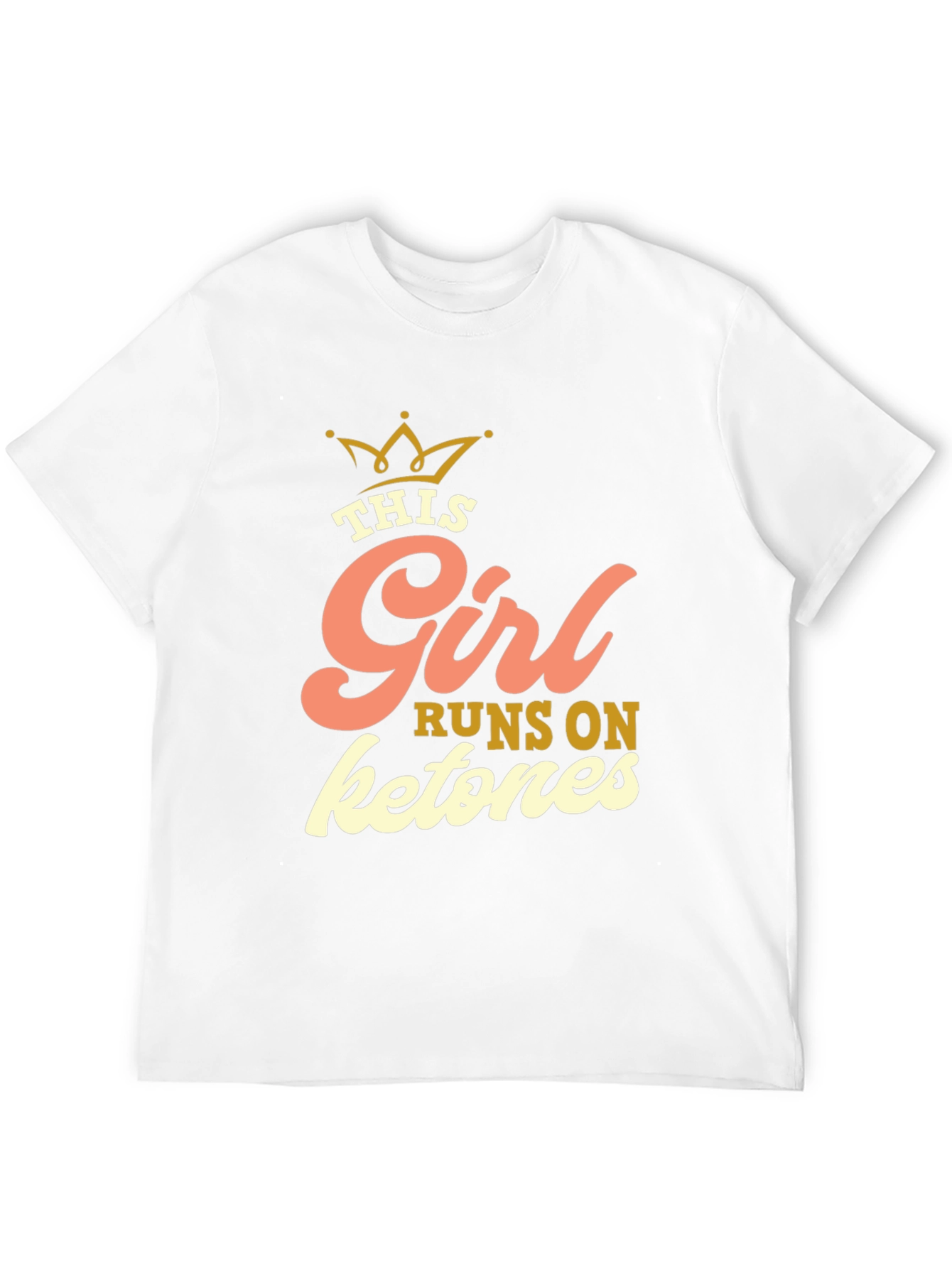 This Girl Runs on Ketones Black Graphic Tee