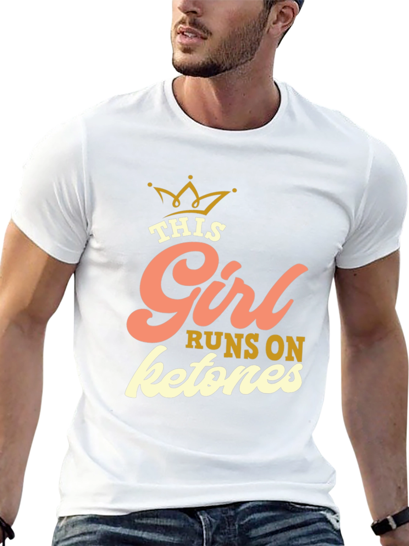 This Girl Runs on Ketones Black Graphic Tee