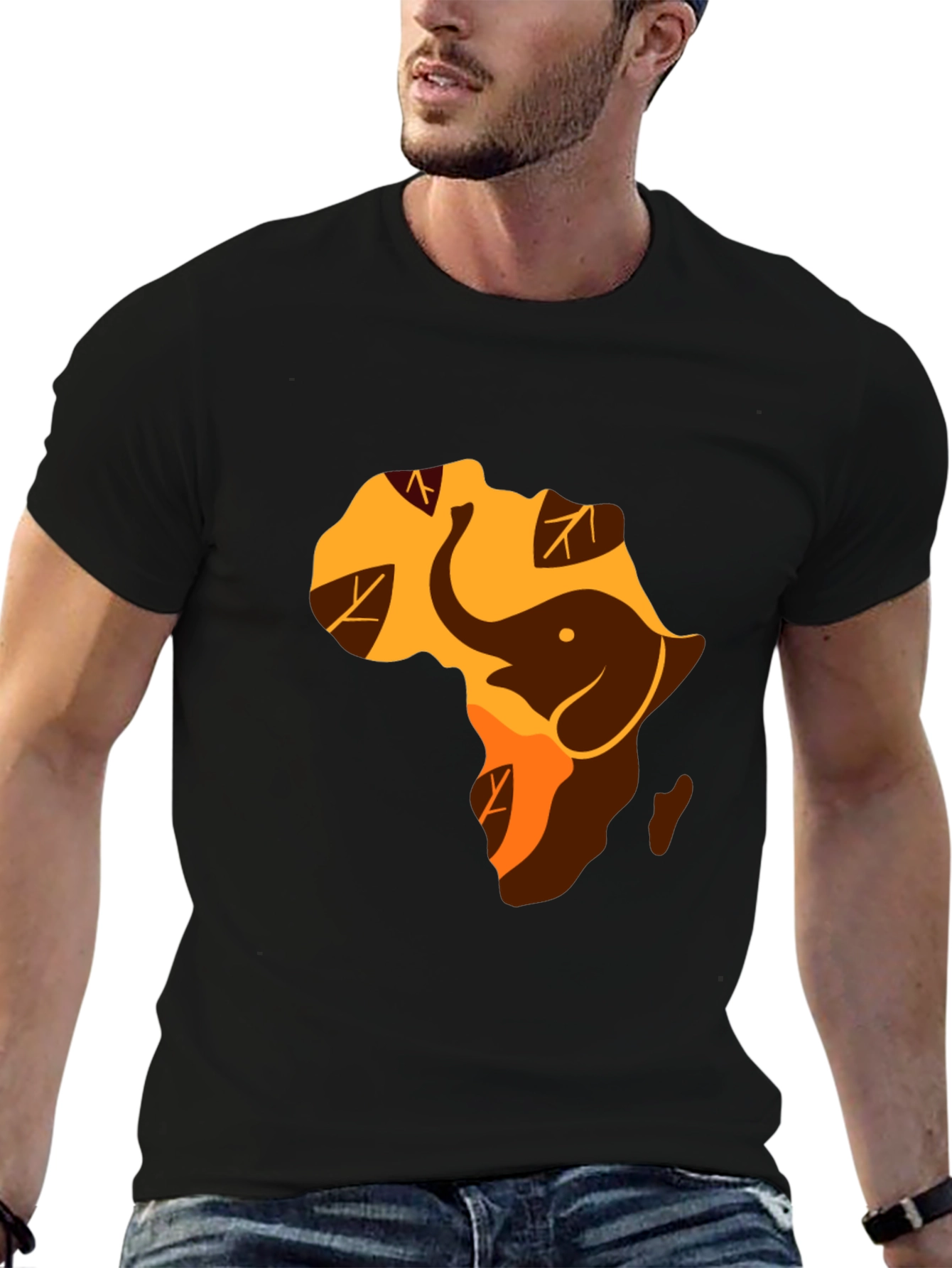 Africa Elephant Graphic Tee - Black Unisex Shirt
