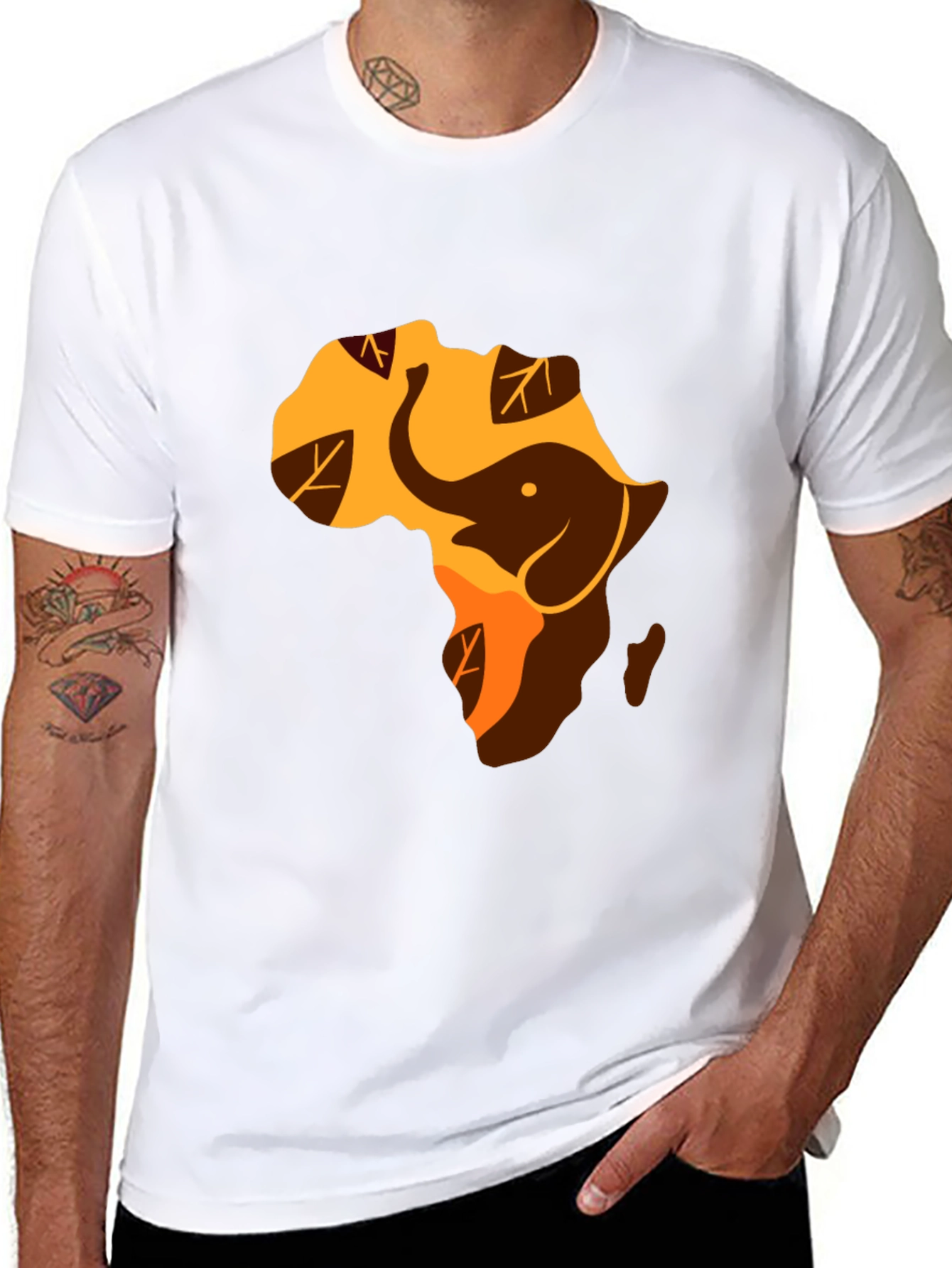 Africa Elephant Graphic Tee - Black Unisex Shirt
