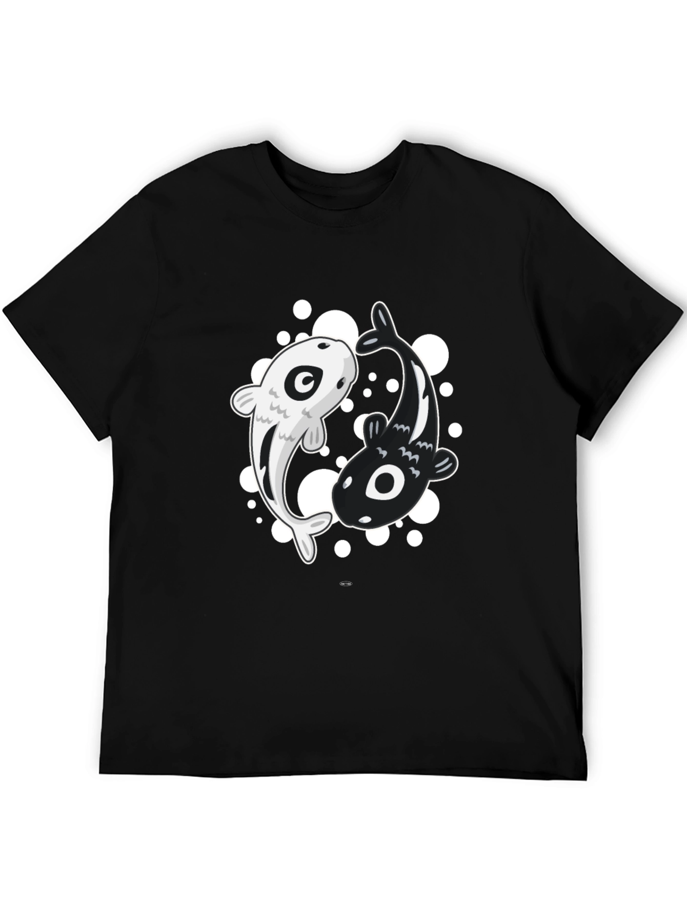 Yin Yang Koi Fish Black T-Shirt