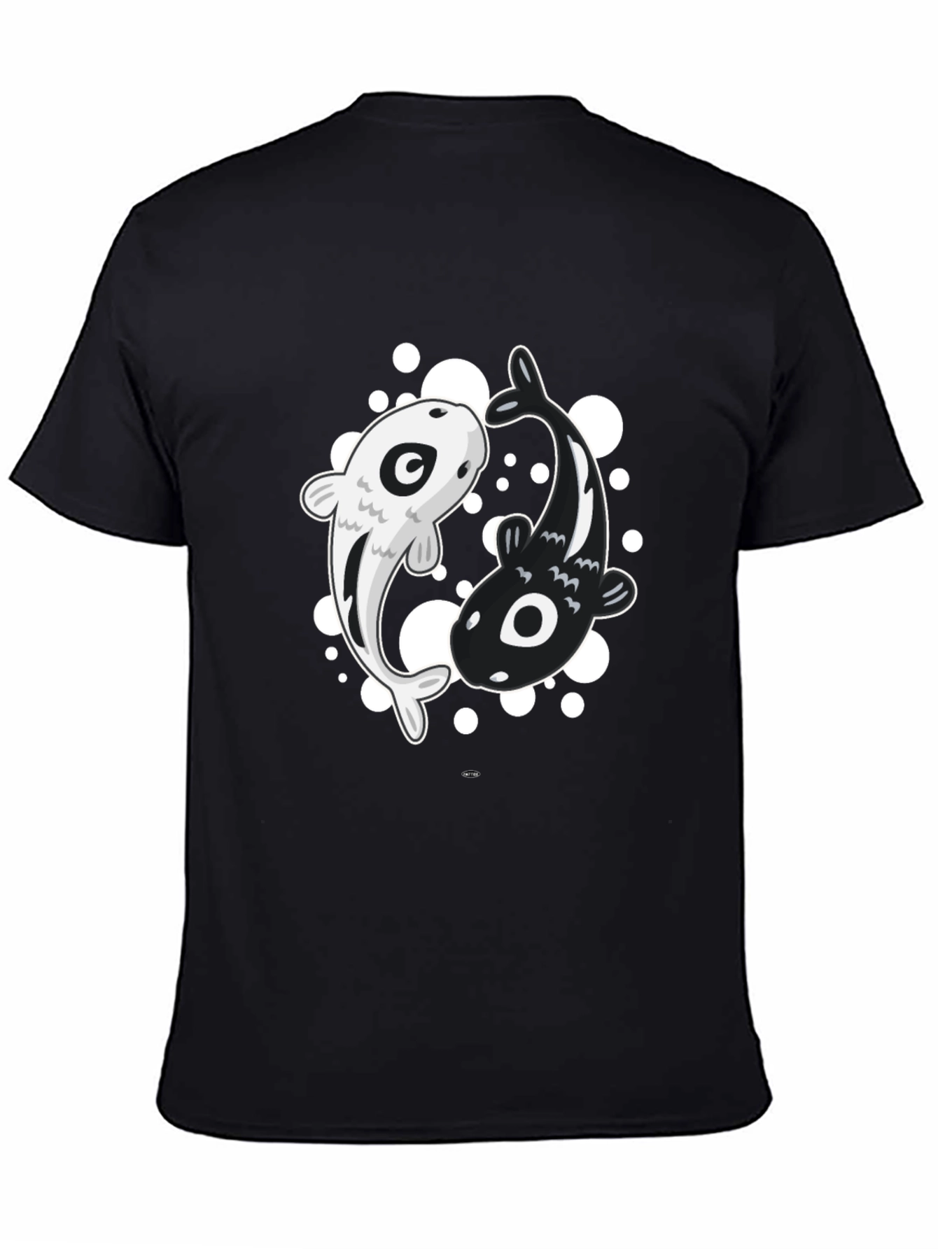 Yin Yang Koi Fish Black T-Shirt