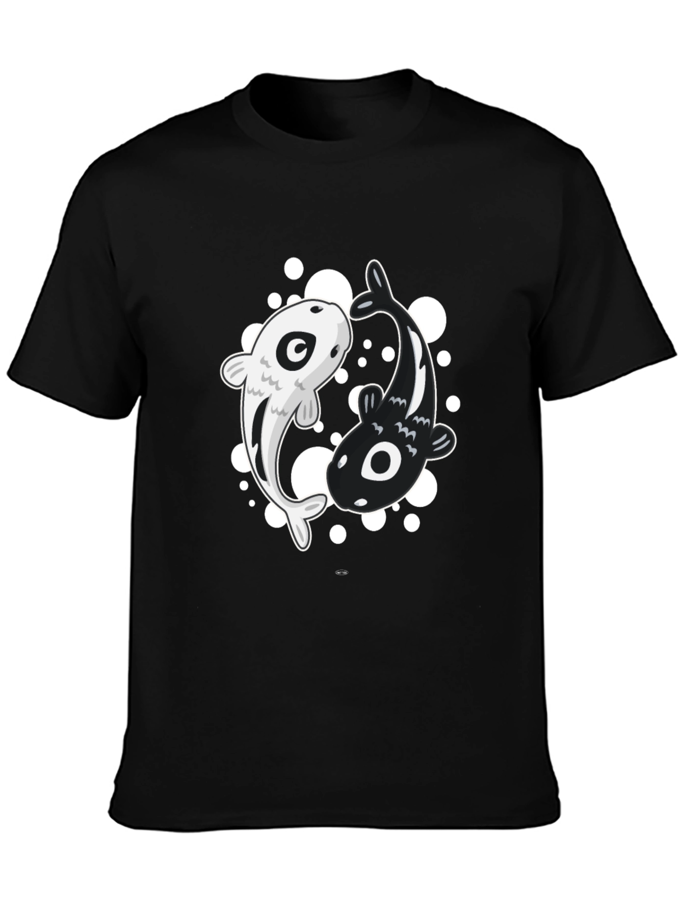 Yin Yang Koi Fish Black T-Shirt