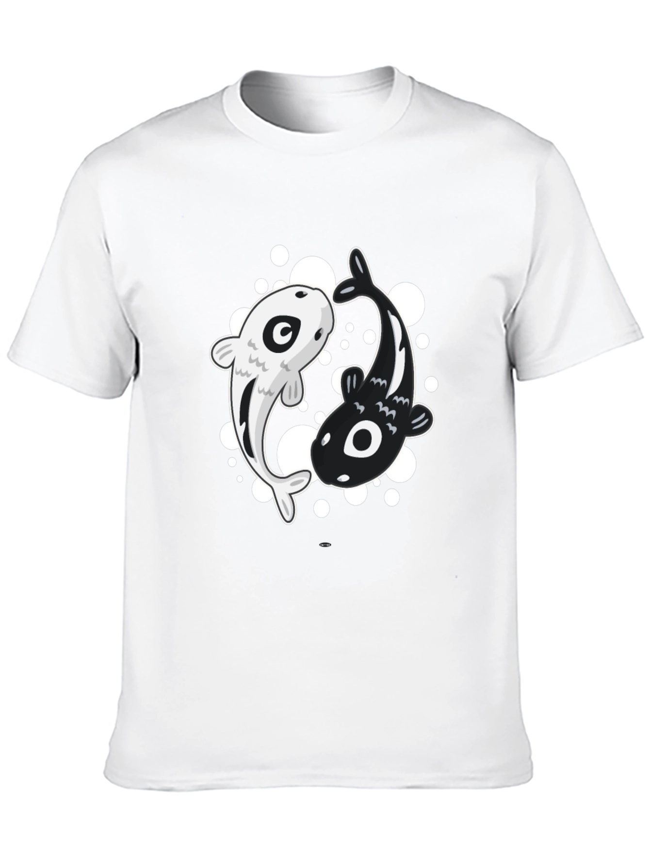 Yin Yang Koi Fish Black T-Shirt