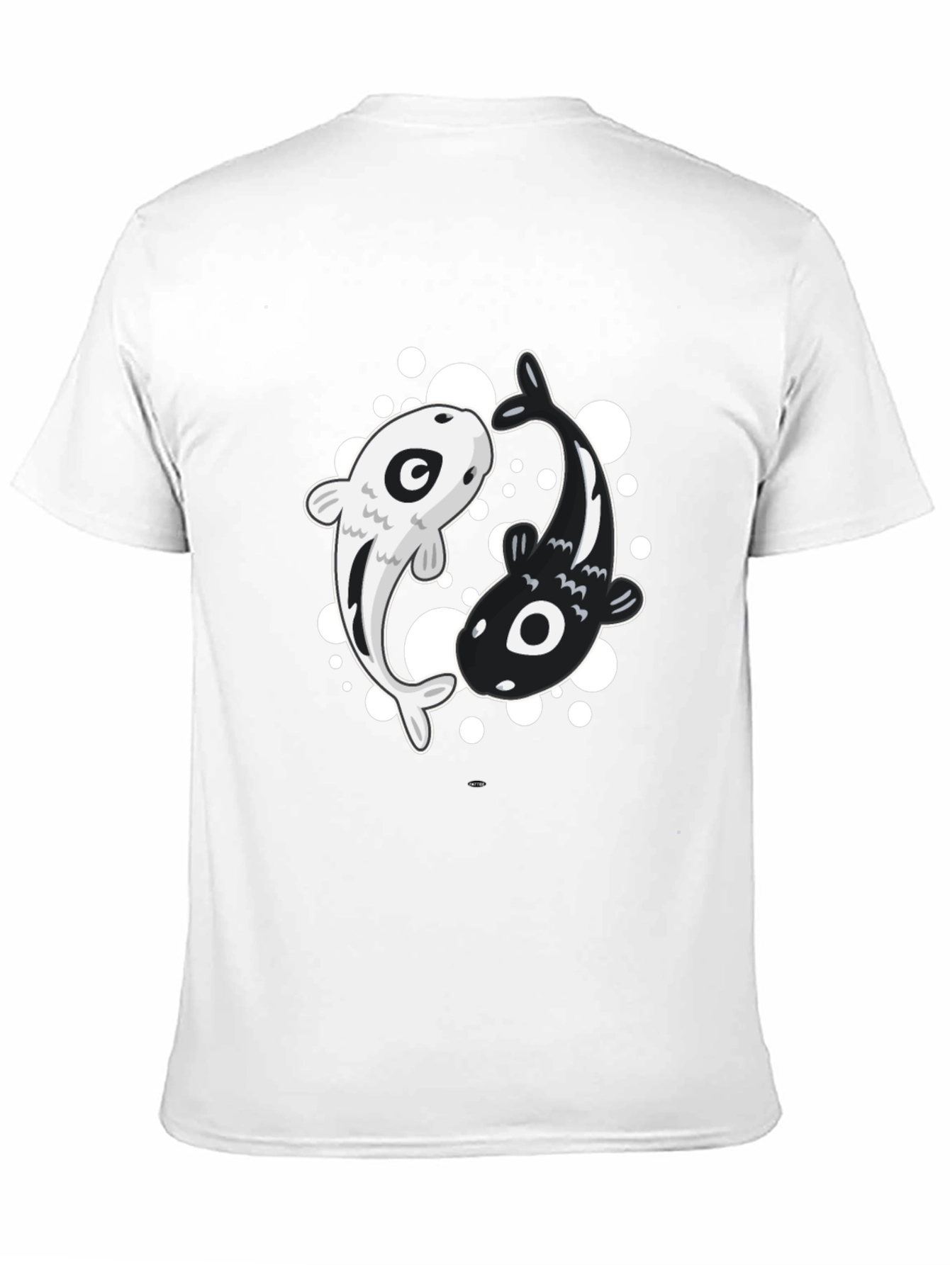 Yin Yang Koi Fish Black T-Shirt