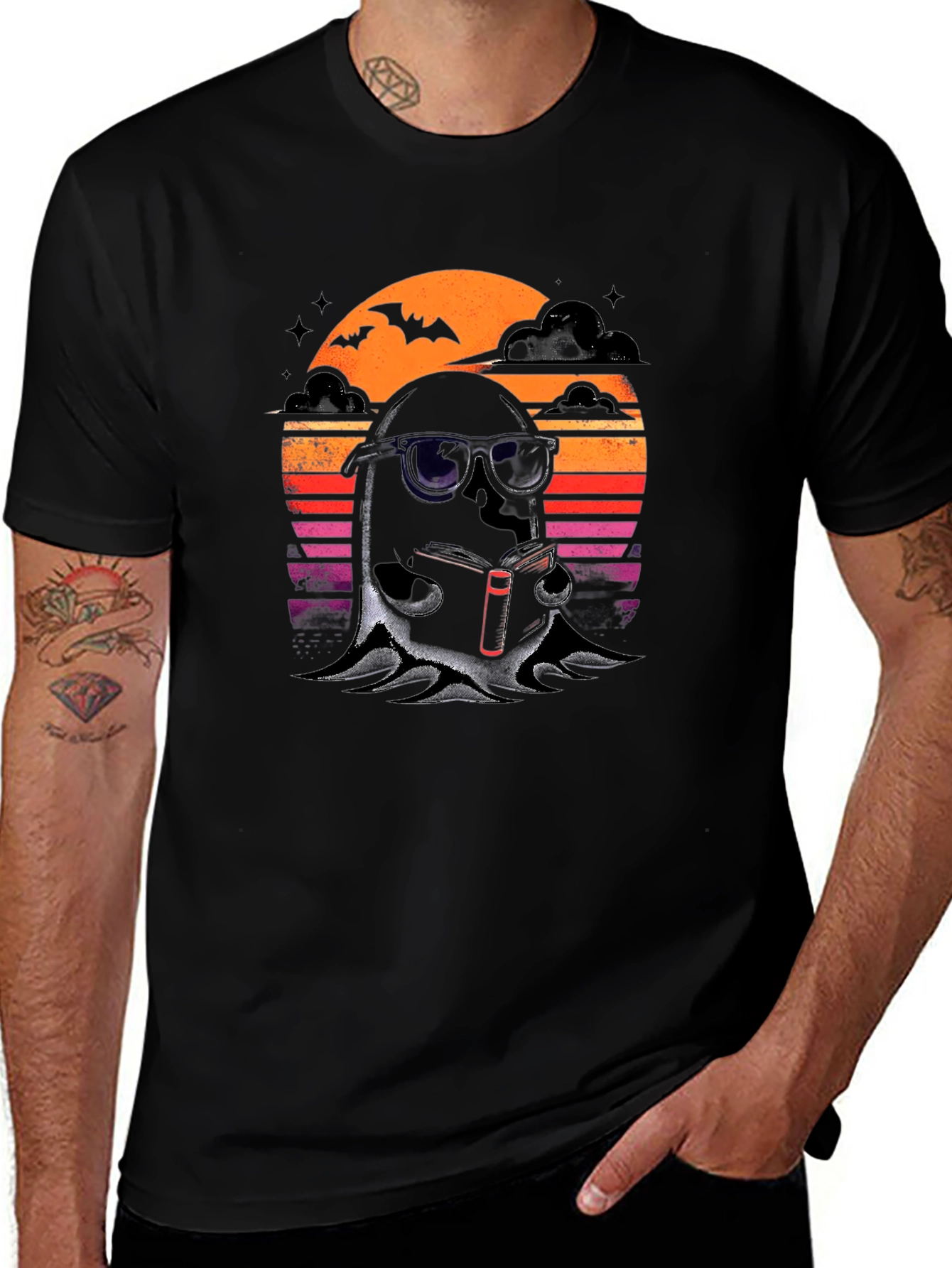 Cool Ghost Reading T-Shirt