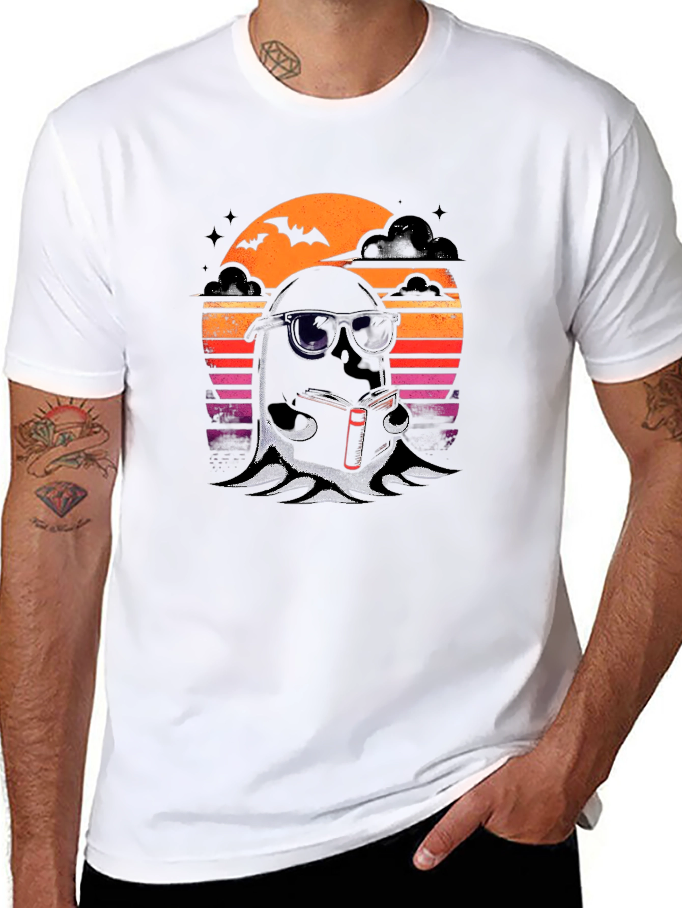 Cool Ghost Reading T-Shirt