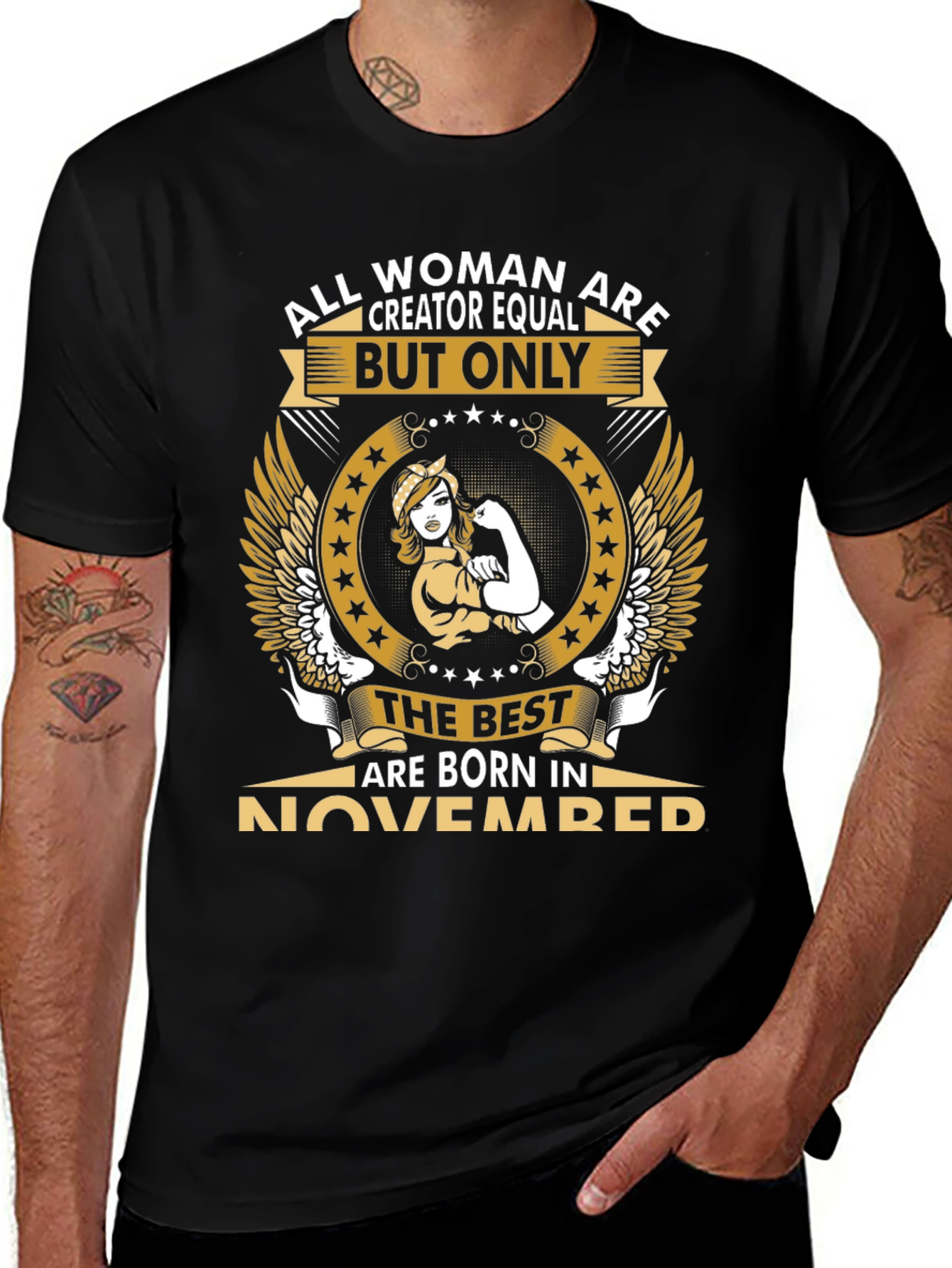 All Woman Are Creator Equal November T-Shirt