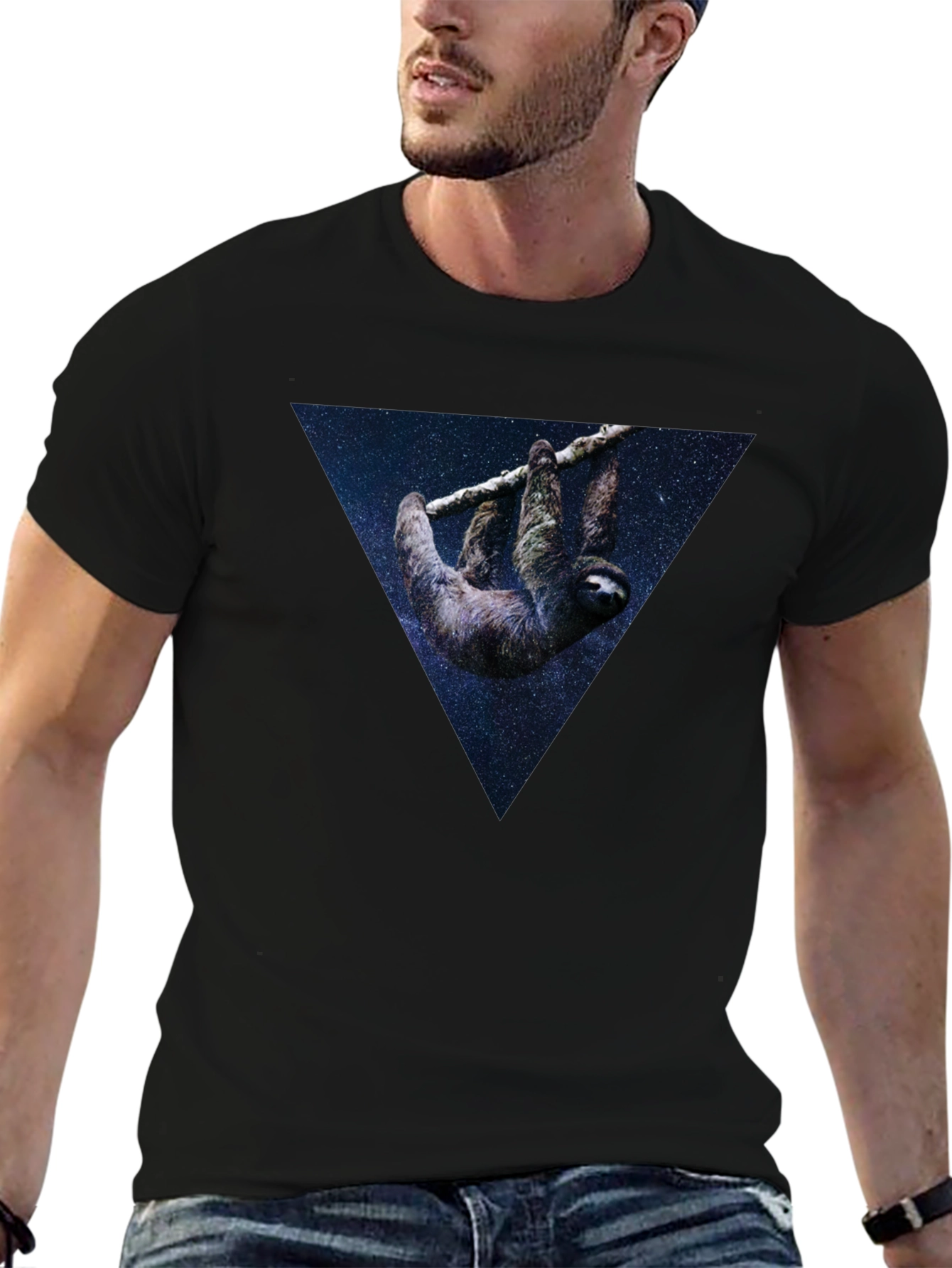 Sloth Starry Triangle T-Shirt