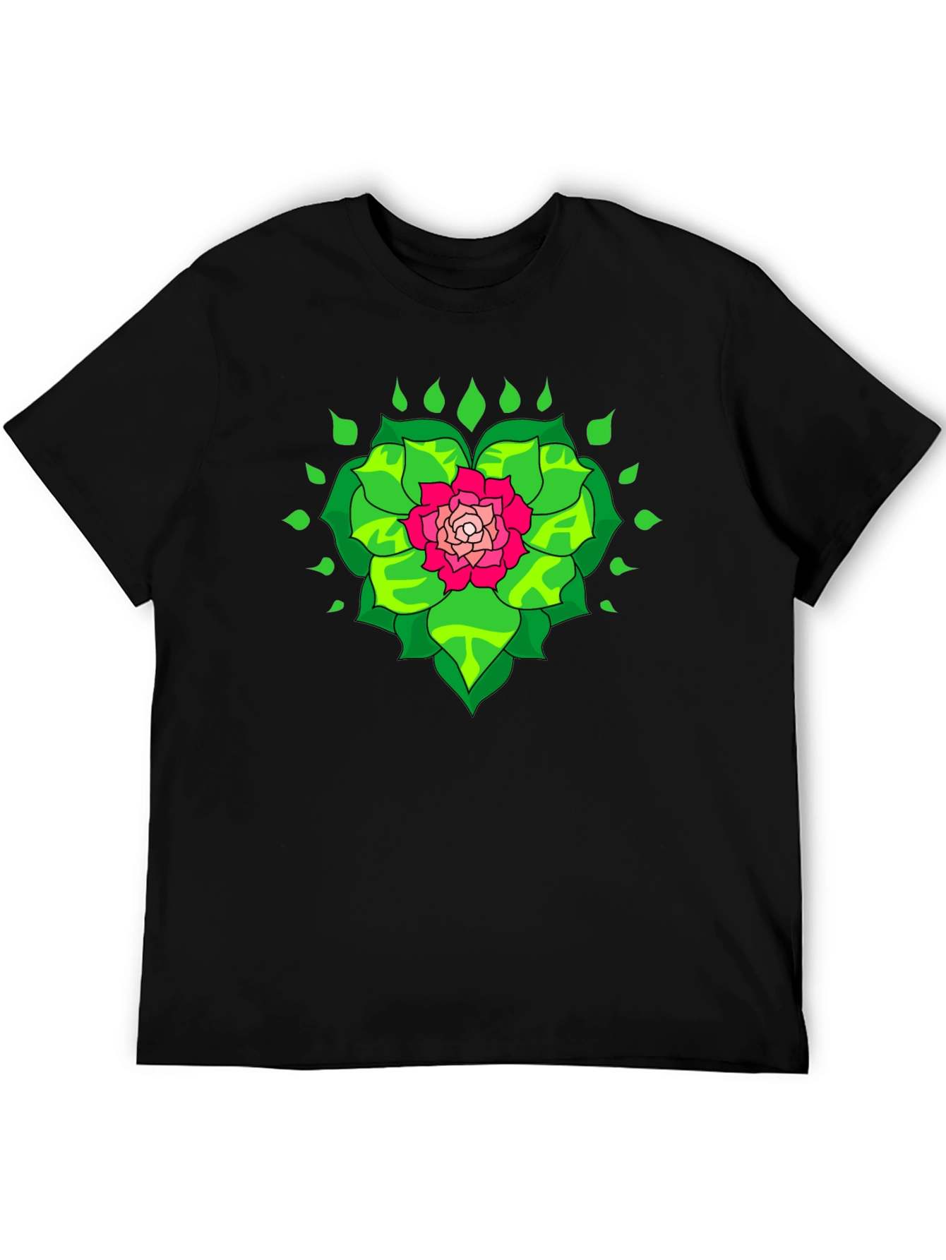 Botanical Blossom Graphic Tee - Black