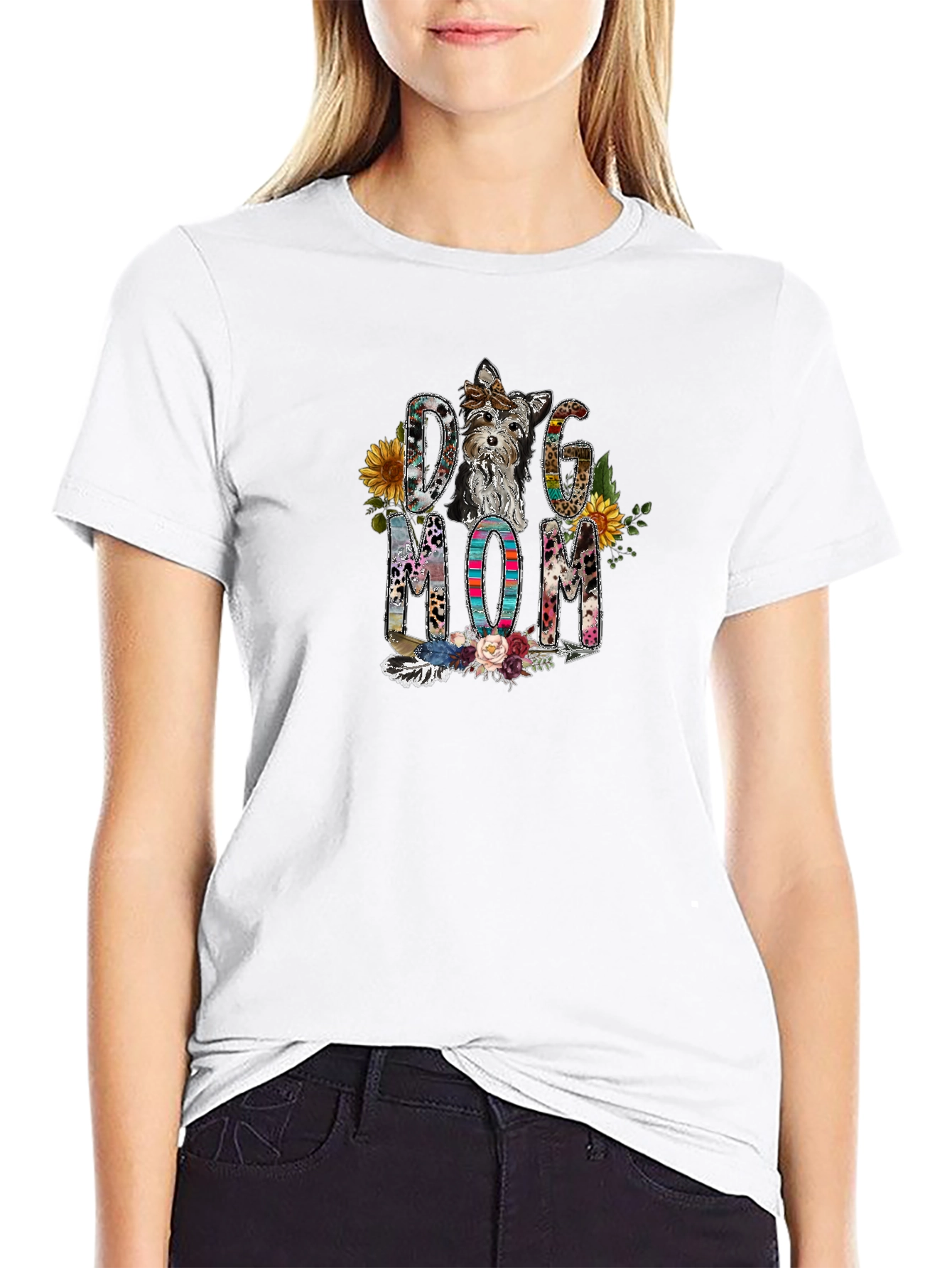 Dog Mom T-Shirt - Yorkshire Terrier Design