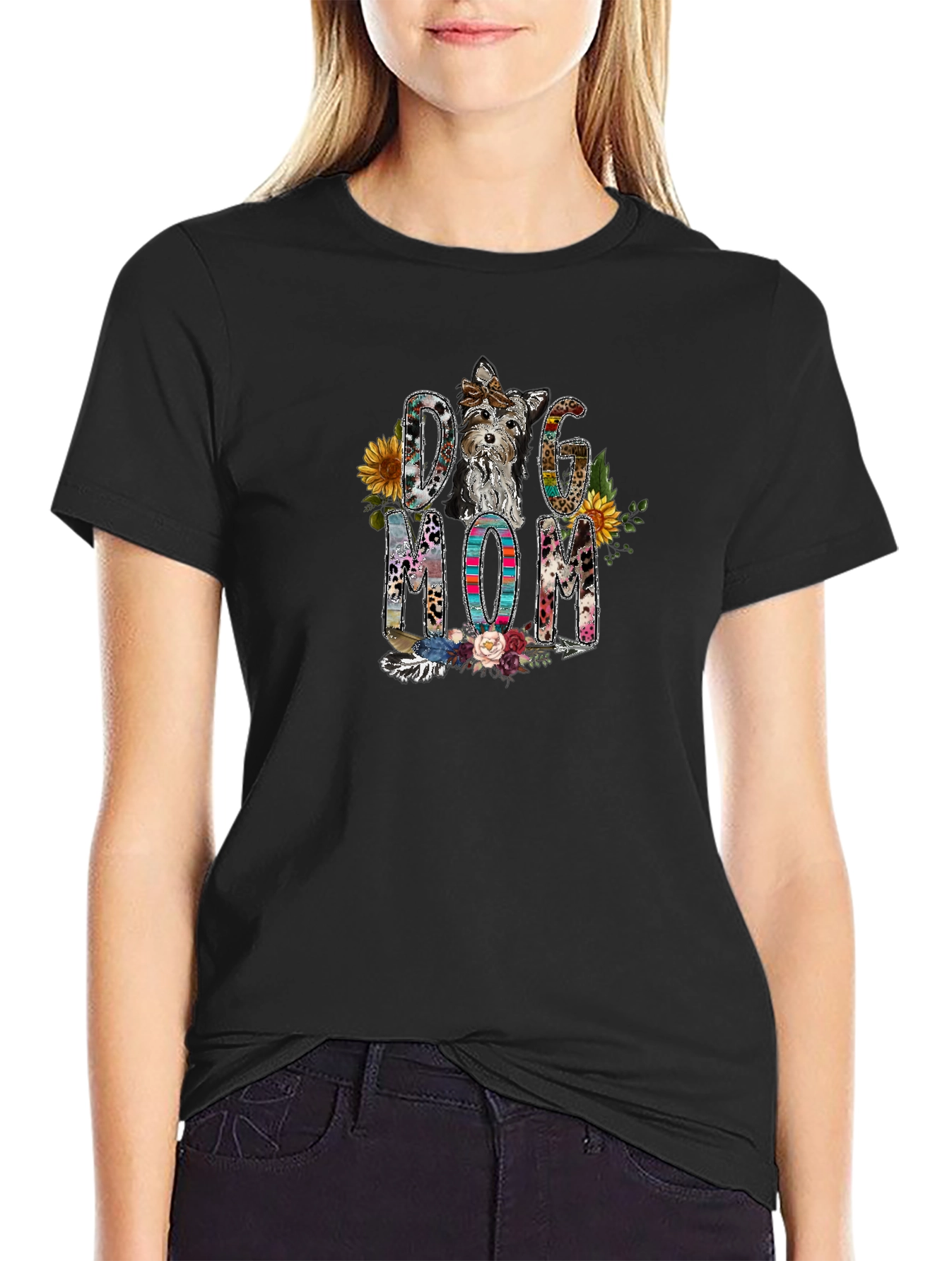 Dog Mom T-Shirt - Yorkshire Terrier Design