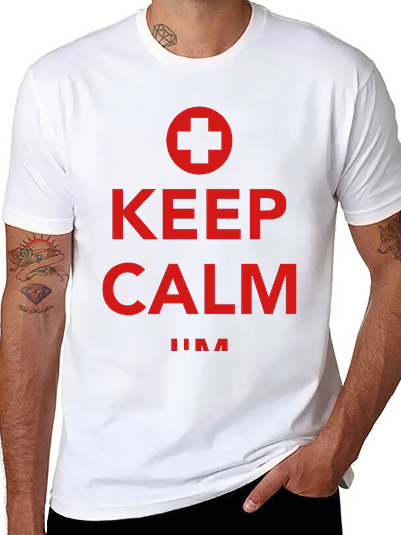 Keep Calm Graphic T-Shirt - Novelty Tee