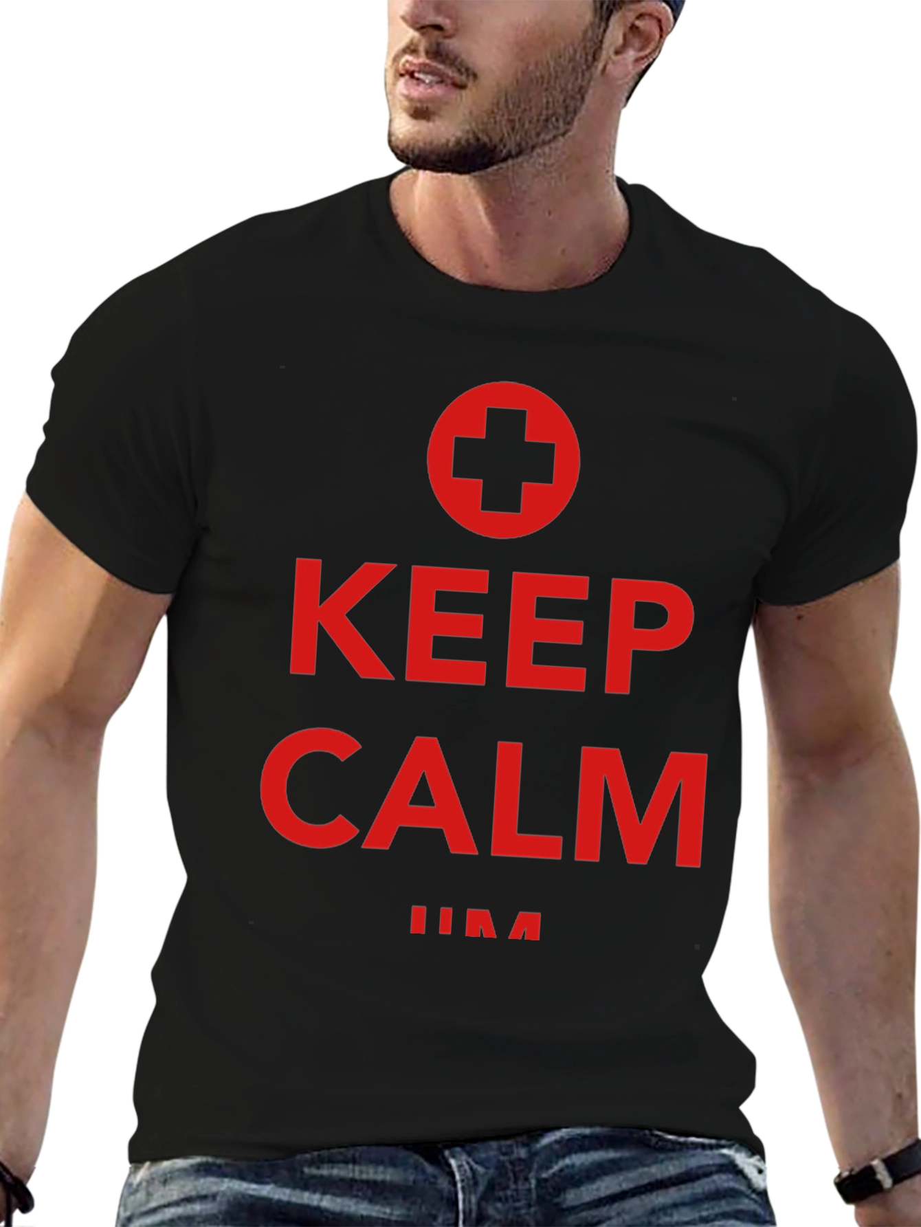 Keep Calm Graphic T-Shirt - Novelty Tee