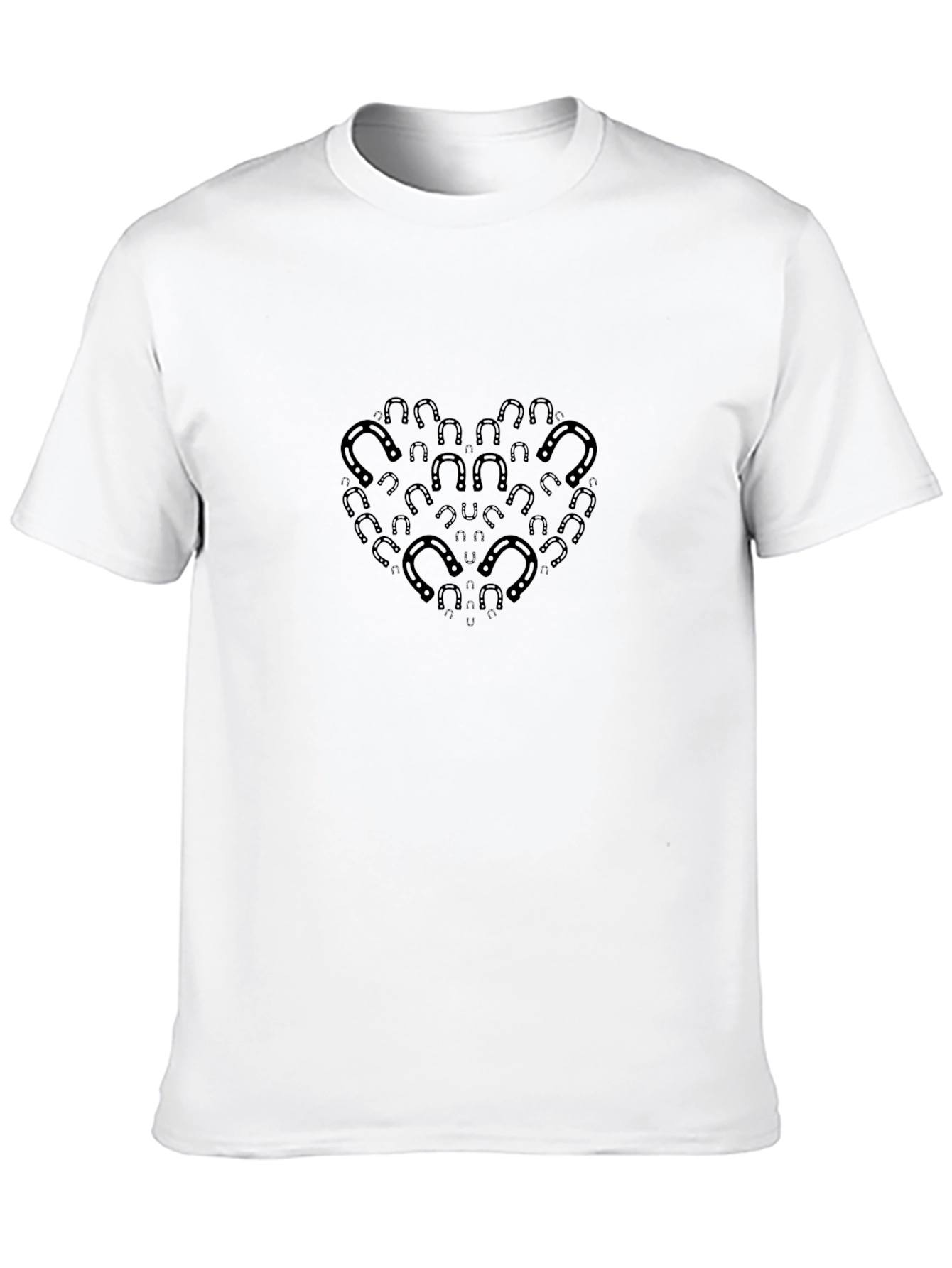 Horseshoe Heart Tee - Black Graphic T-Shirt