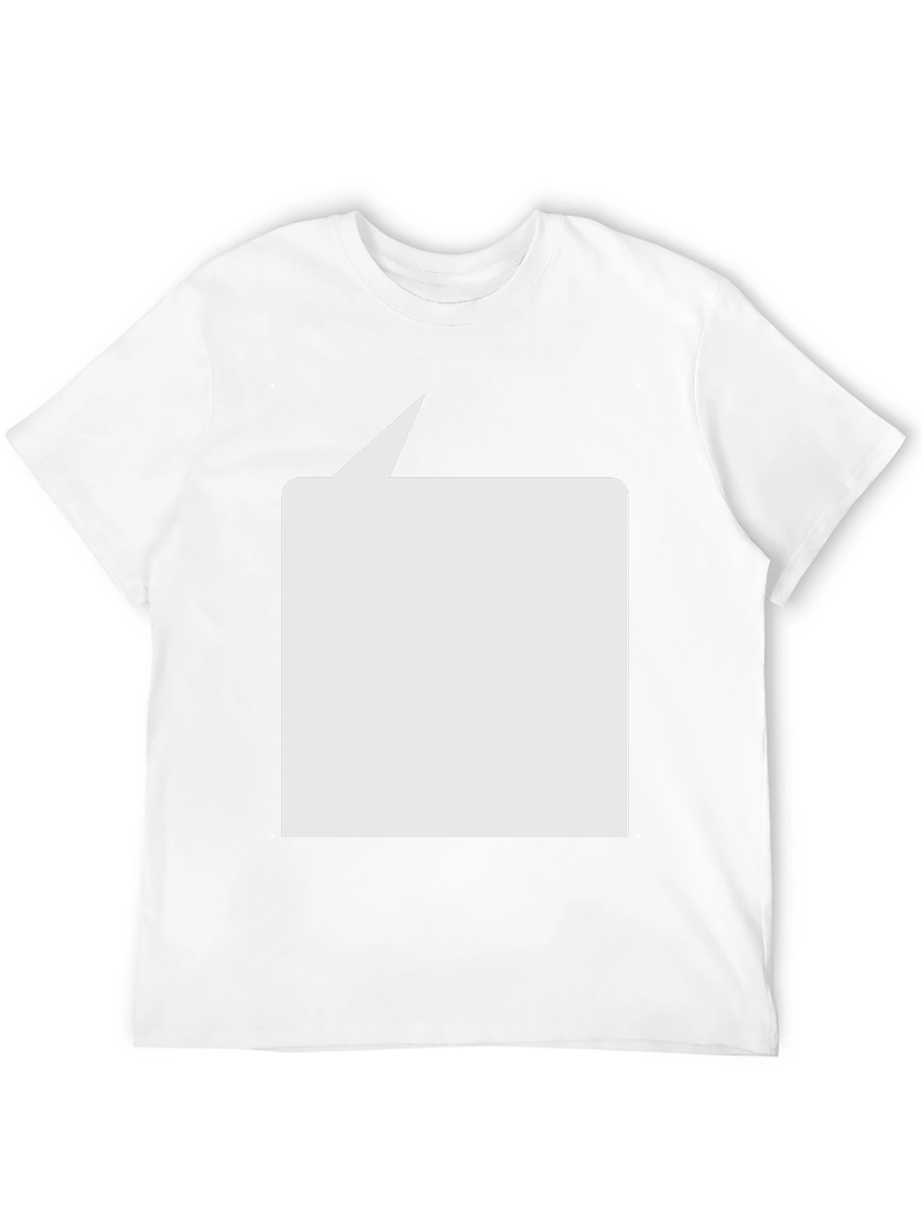 Black T-Shirt with Blank Speech Bubble