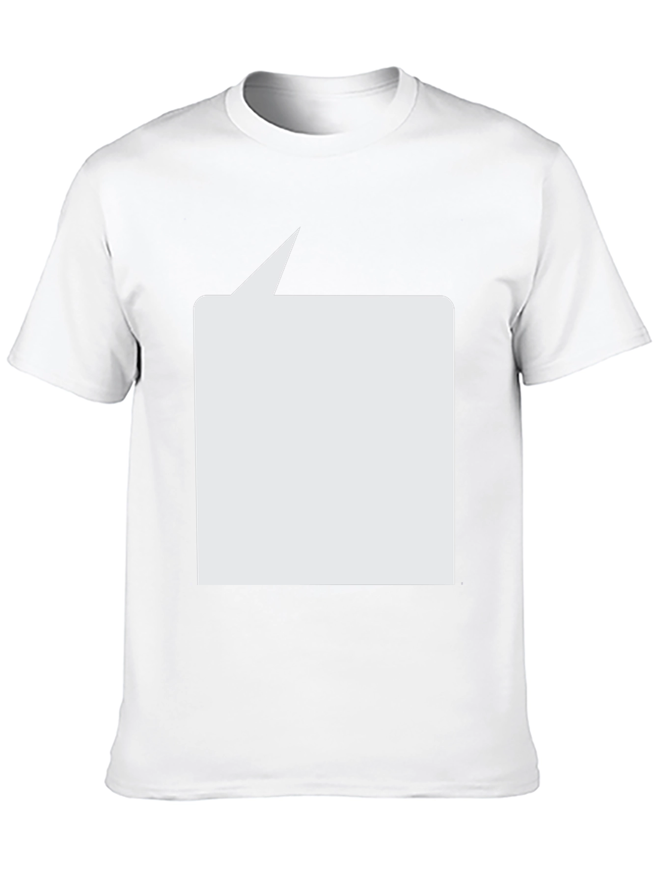 Black T-Shirt with Blank Speech Bubble