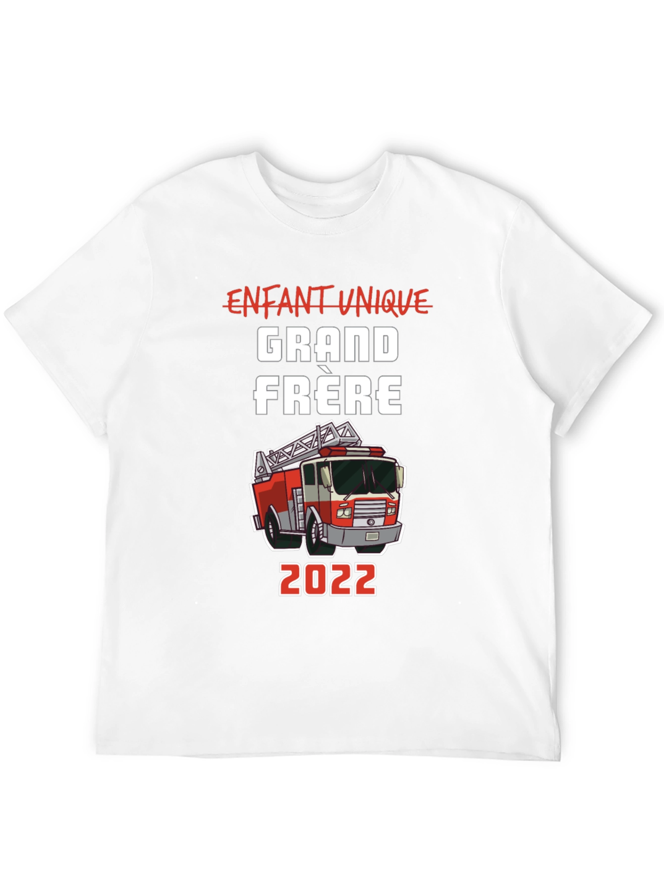 Fire Truck Grand Frère Black T-Shirt