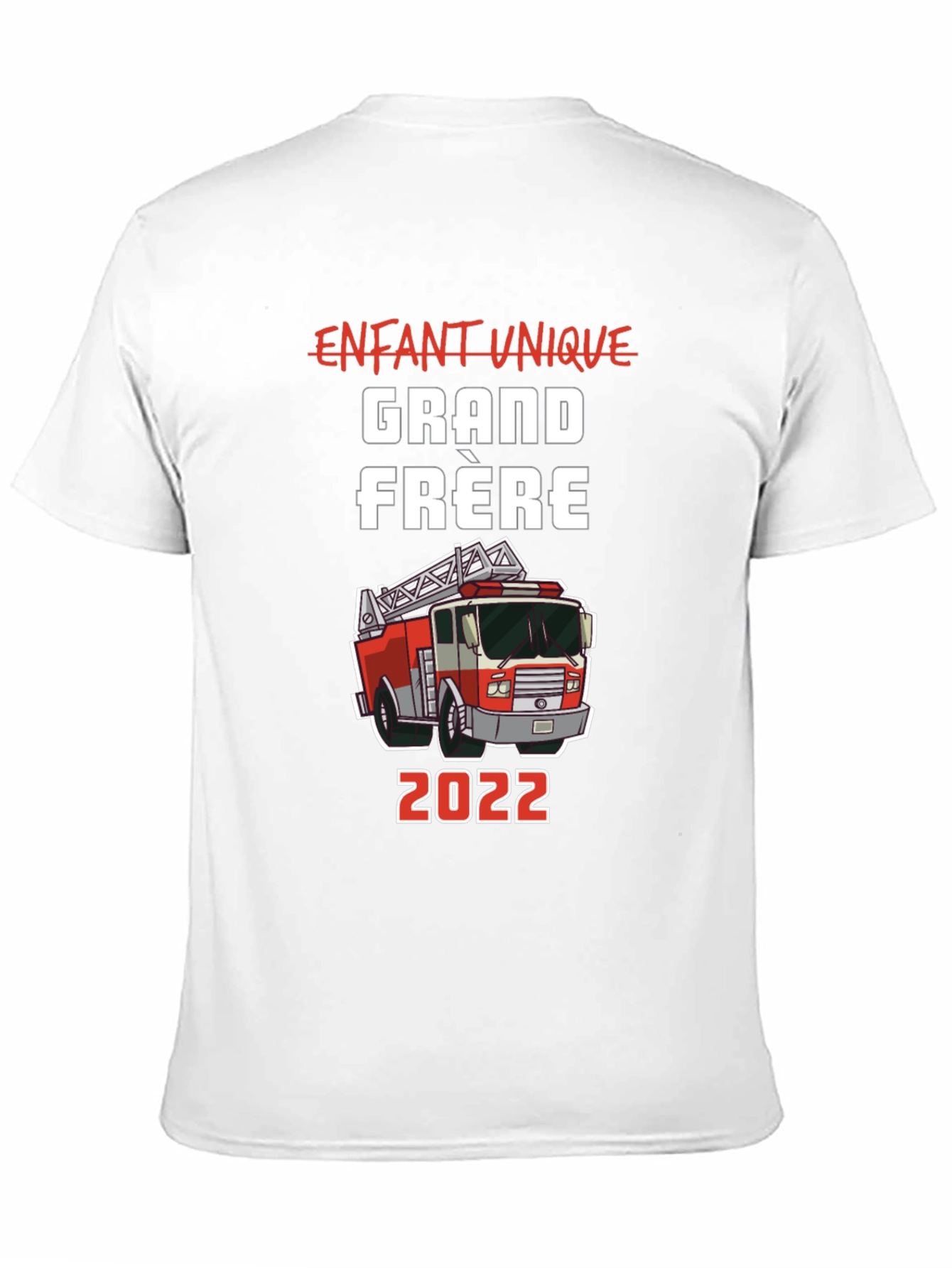 Fire Truck Grand Frère Black T-Shirt