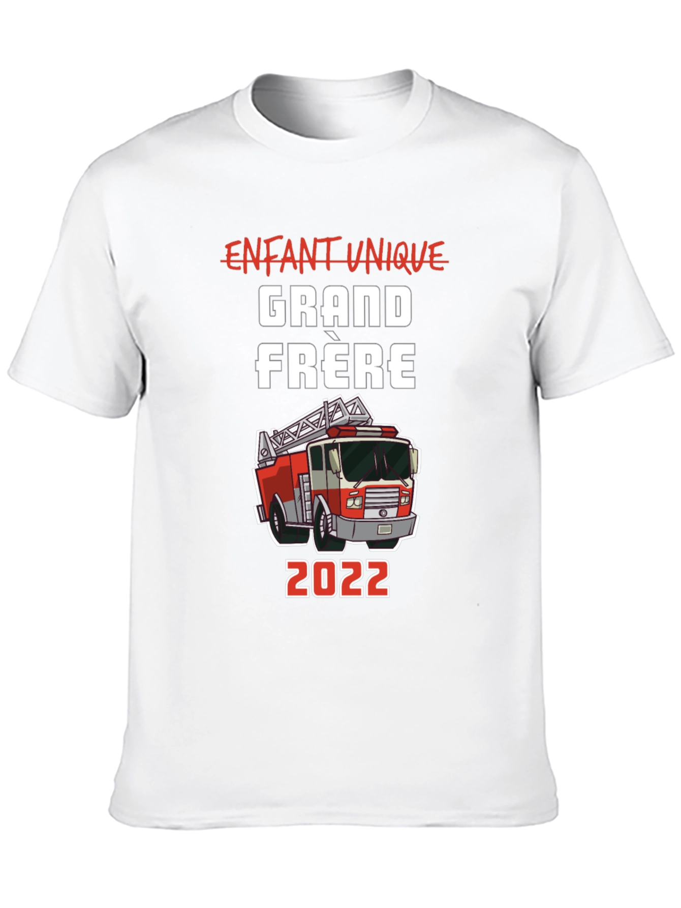 Fire Truck Grand Frère Black T-Shirt