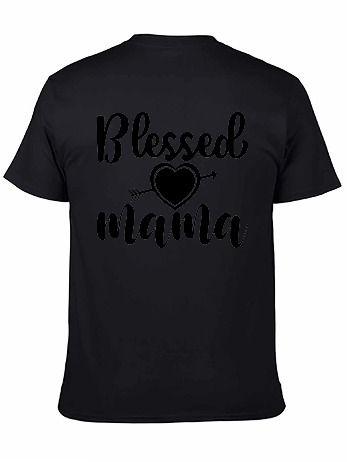 Blessed Mama Graphic Tee - Black T-Shirt