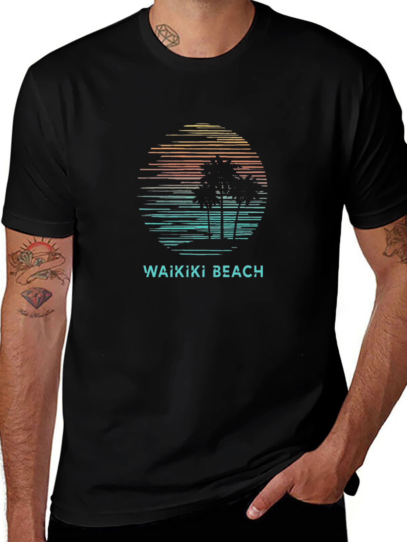 Waikiki Beach T-Shirt - Island Style Tee