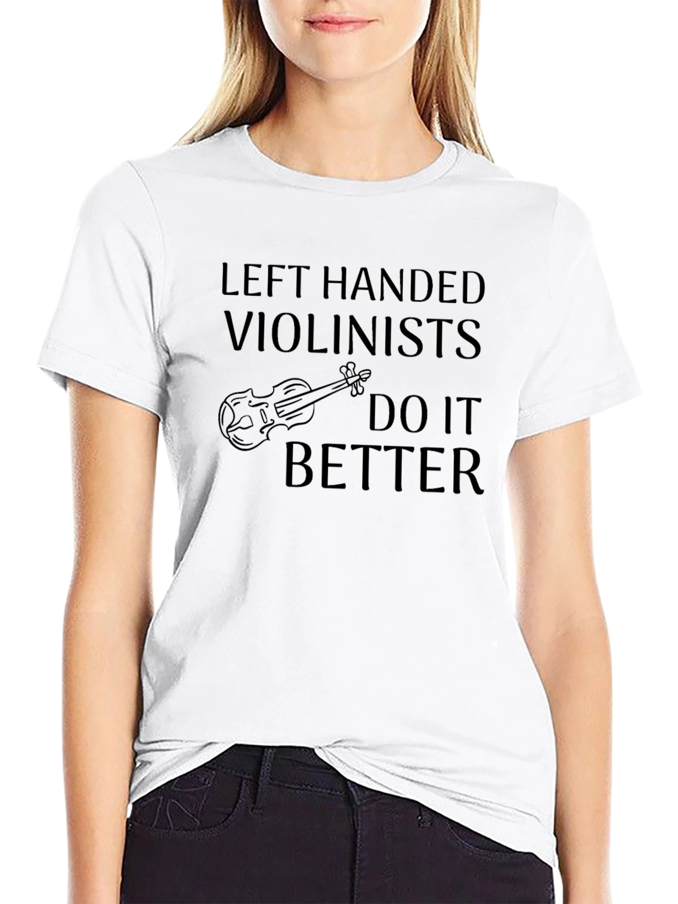 Left Handed Violinists T-Shirt - Music Lover Tee